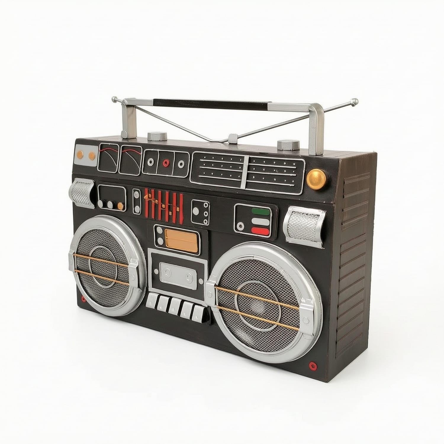 Retro Radio Model with Handle Vintage Cassette Recorder Model Industrial Ornament Decorative for Photographers, Collectors, Photography, Cafes, Shelves, Black|Other Vintage Tin Toys|Toys & Ho-image-20