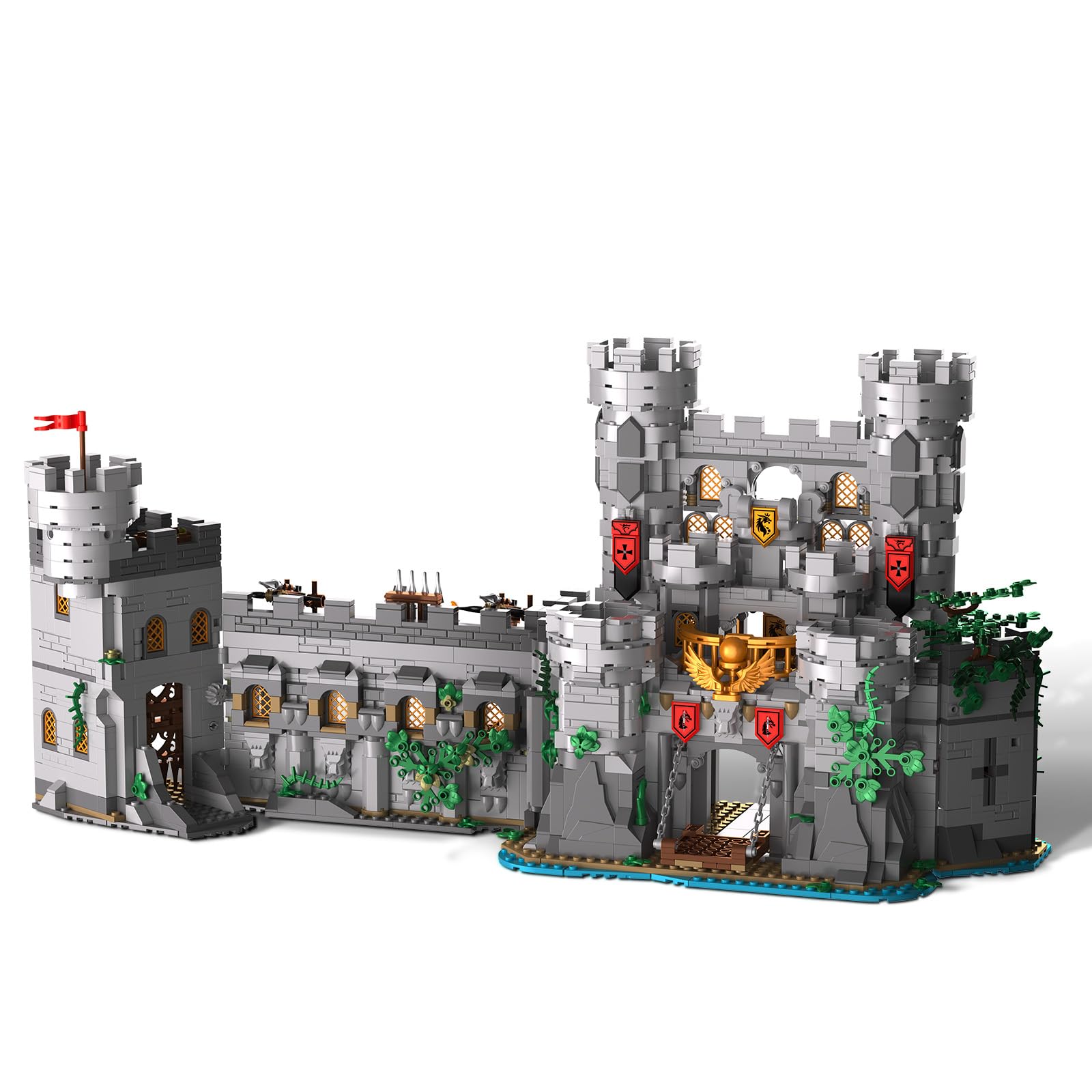 Medieval Castle Building Block Set for Adult, Medieval Sword of Holy Spirit Castle Display Model Kit, 3 in 1 Medieval Castle Toy Building Set, Creative Toy Building Set for Boys and Girls (2484 Pcs)