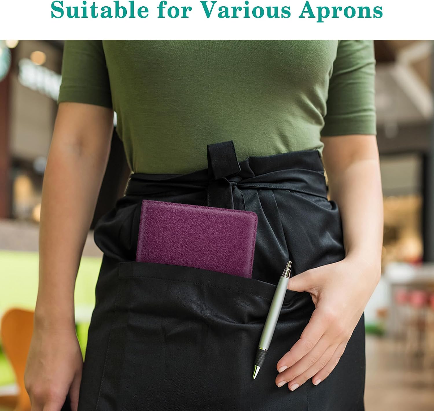 FINTIE Server Book Organizer with Zipper Pocket image 4