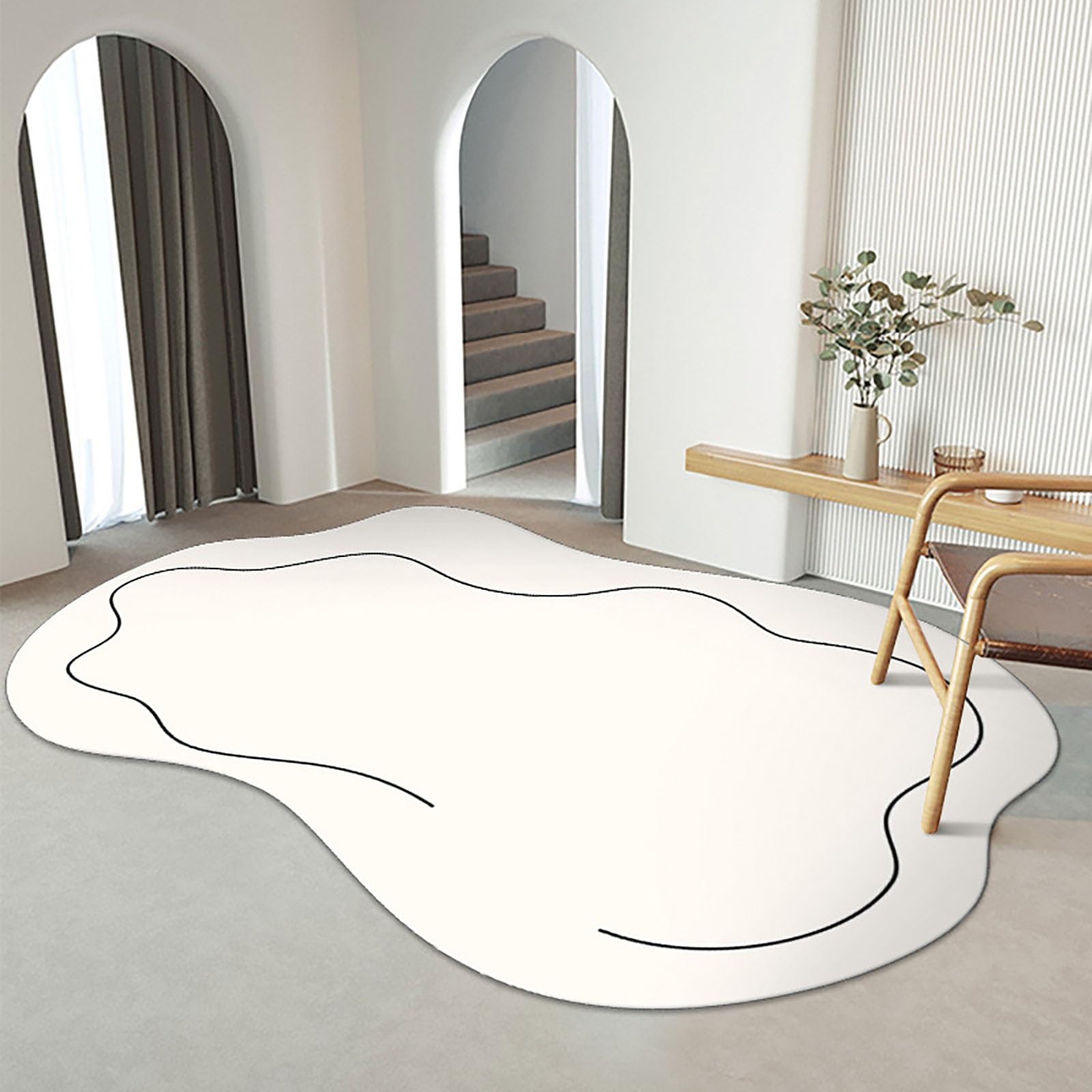 Tapis en nuage PUIOKA en faux cachemire doux pour habiller le sol d'une chambre d'enfant