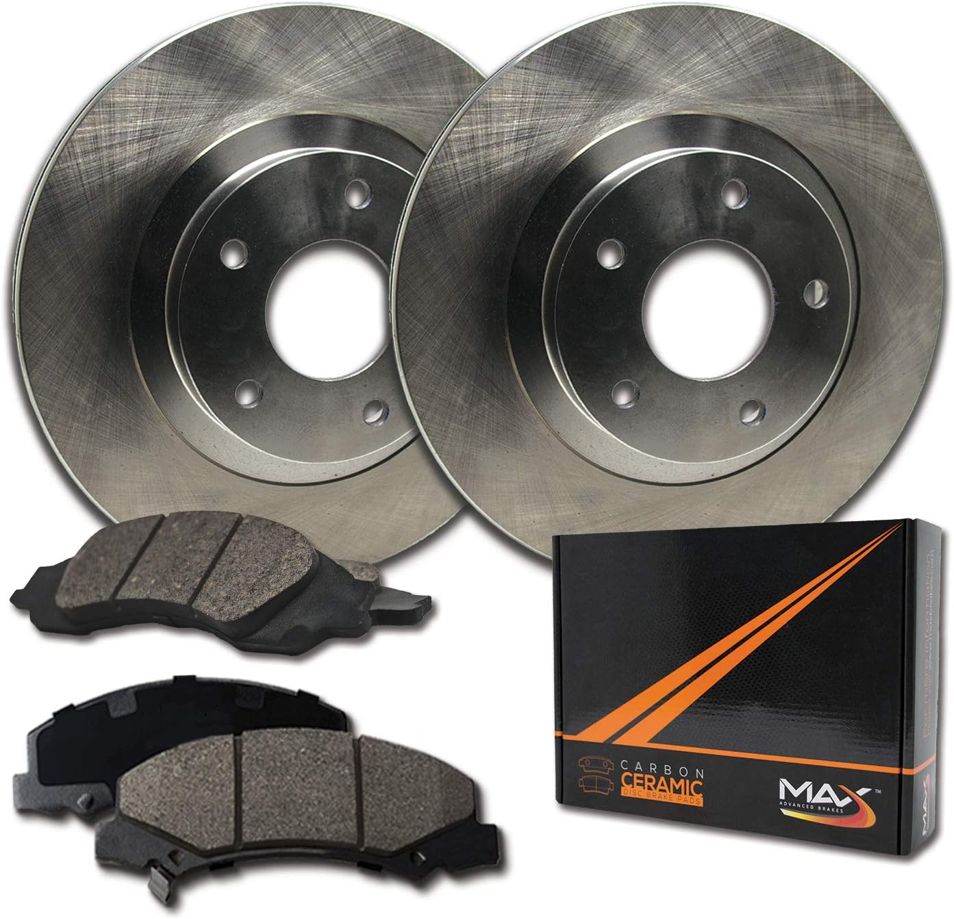 [Front] Max Brakes Premium OE Rotors with Carbon Ceramic Pads KT045141-5