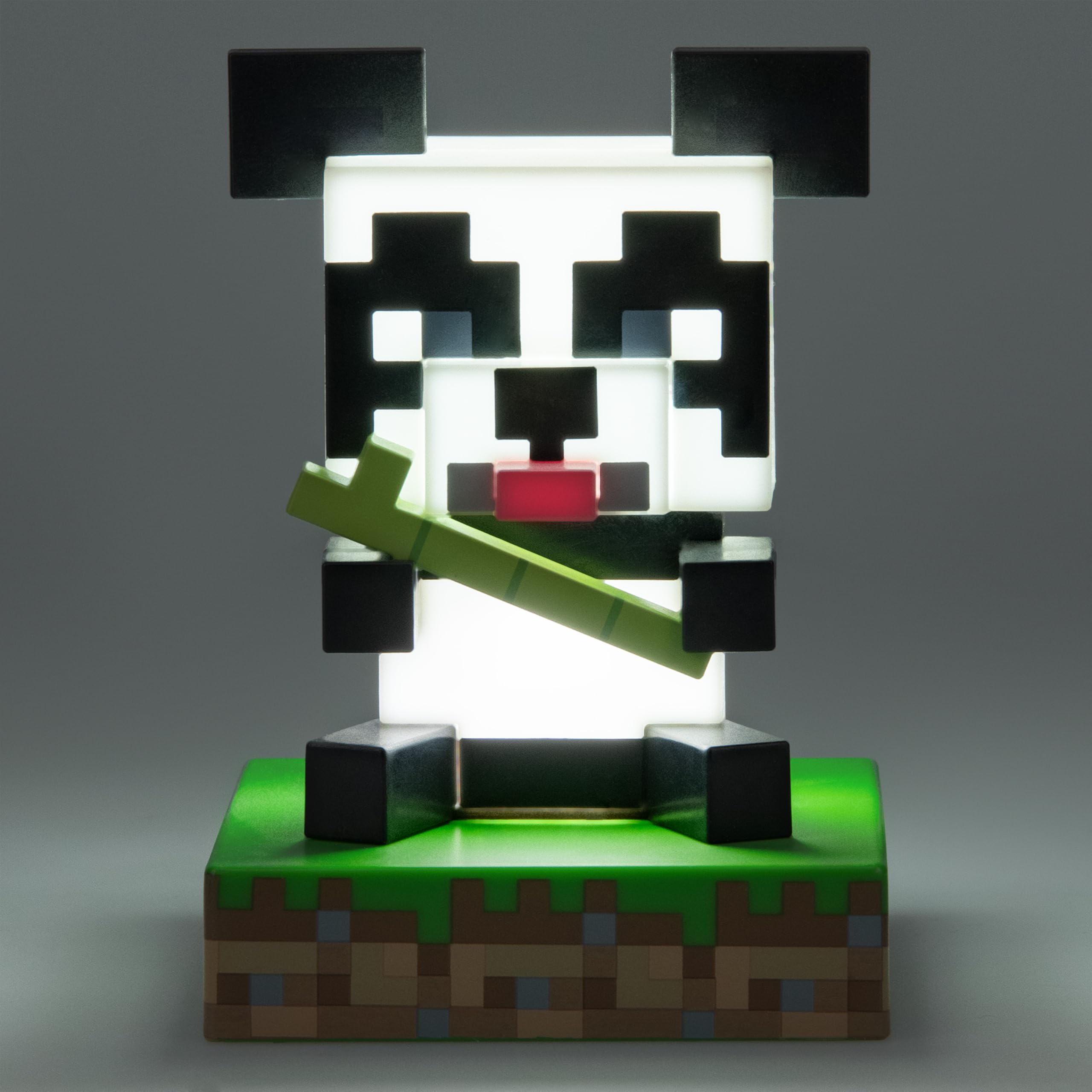 Minecraft oficjalnie licencjonowana lampa biurkowa Panda, wolnostojąca lampa biurkowa, dekoracja pokoju gier i artykuły dla chłopców i dziewcząt, lampka nocna, akcesorium do pokoju zabaw i sypialni |