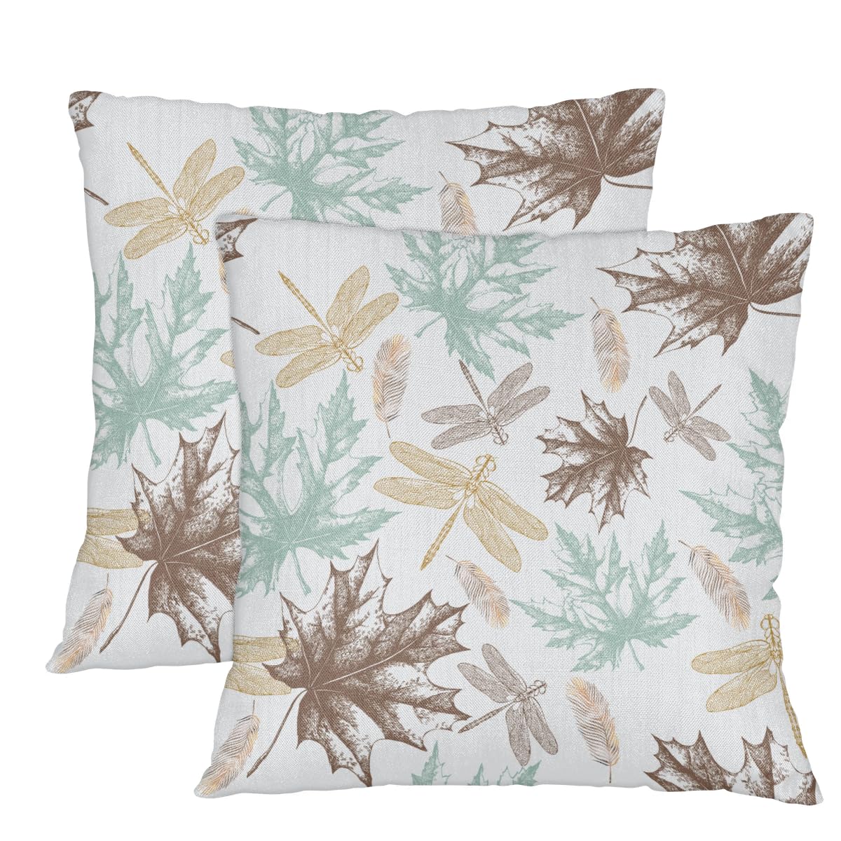 Housse de coussin libellule grand format 61x61cm pour décoration salon canapé lit