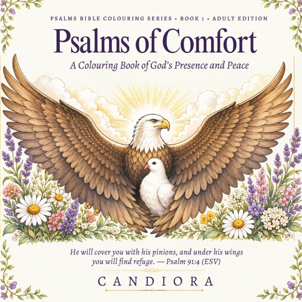 Psalms of Comfort: A Colouring Book of God's Presence and Peace: 45 Devotional Illustrations from Psalms 23, 46, 91, 121 and 139 with ESV Scripture