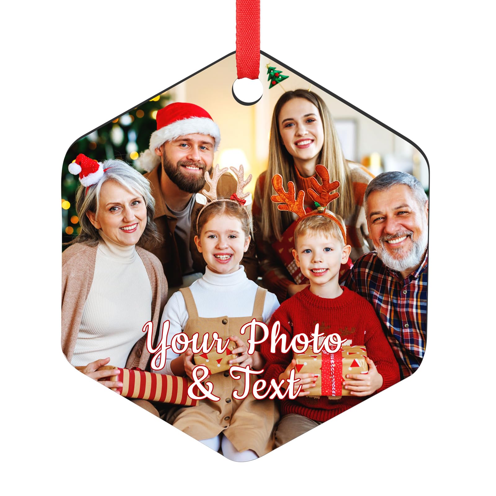 Personalized Christmas Ornaments, Custom Photo Ornaments for Christmas Tree