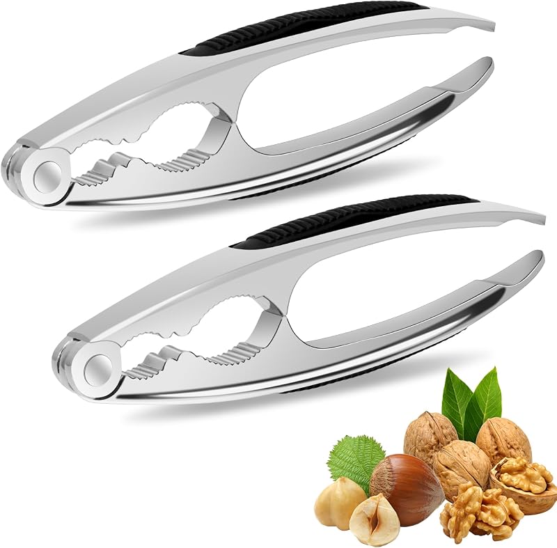 Nut Cracker for all Nuts Walnut Cracker Nut Cracker Tools NutCracker 2Pack | Heavy Duty Nut cracker Tool Seacfood Cracker with Non-slip Handle for Pecan Hazelnuts Almonds Brazil Nuts Crab Leg Lobster