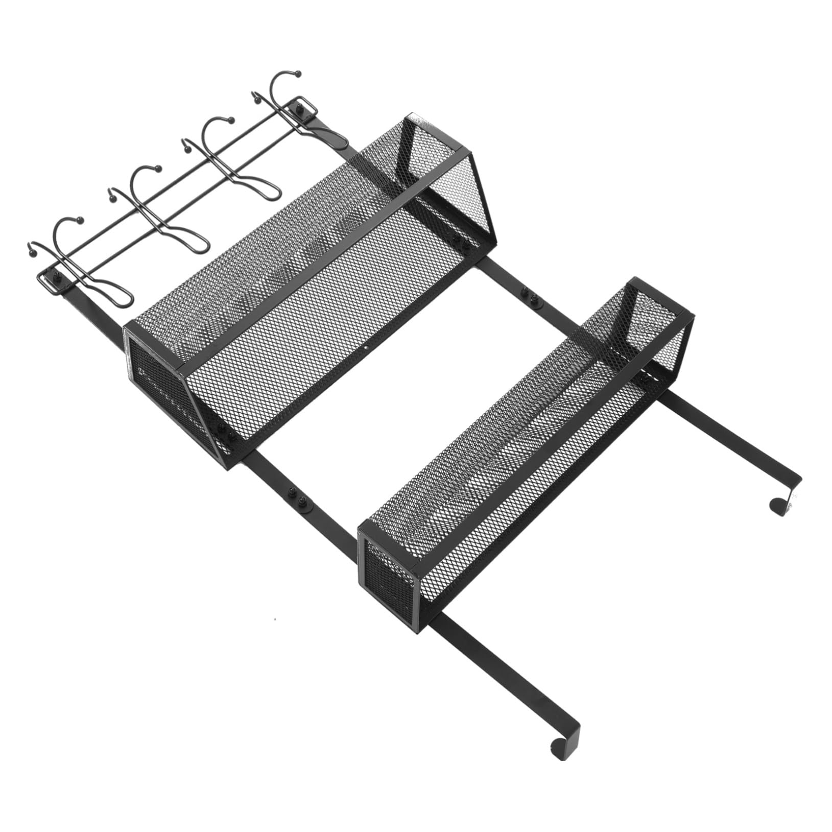 Cabilock Door Hanger Organizer Over The Door Storage Mesh Basket Space Efficient Carbon Steel Multi-Tier No Drilling