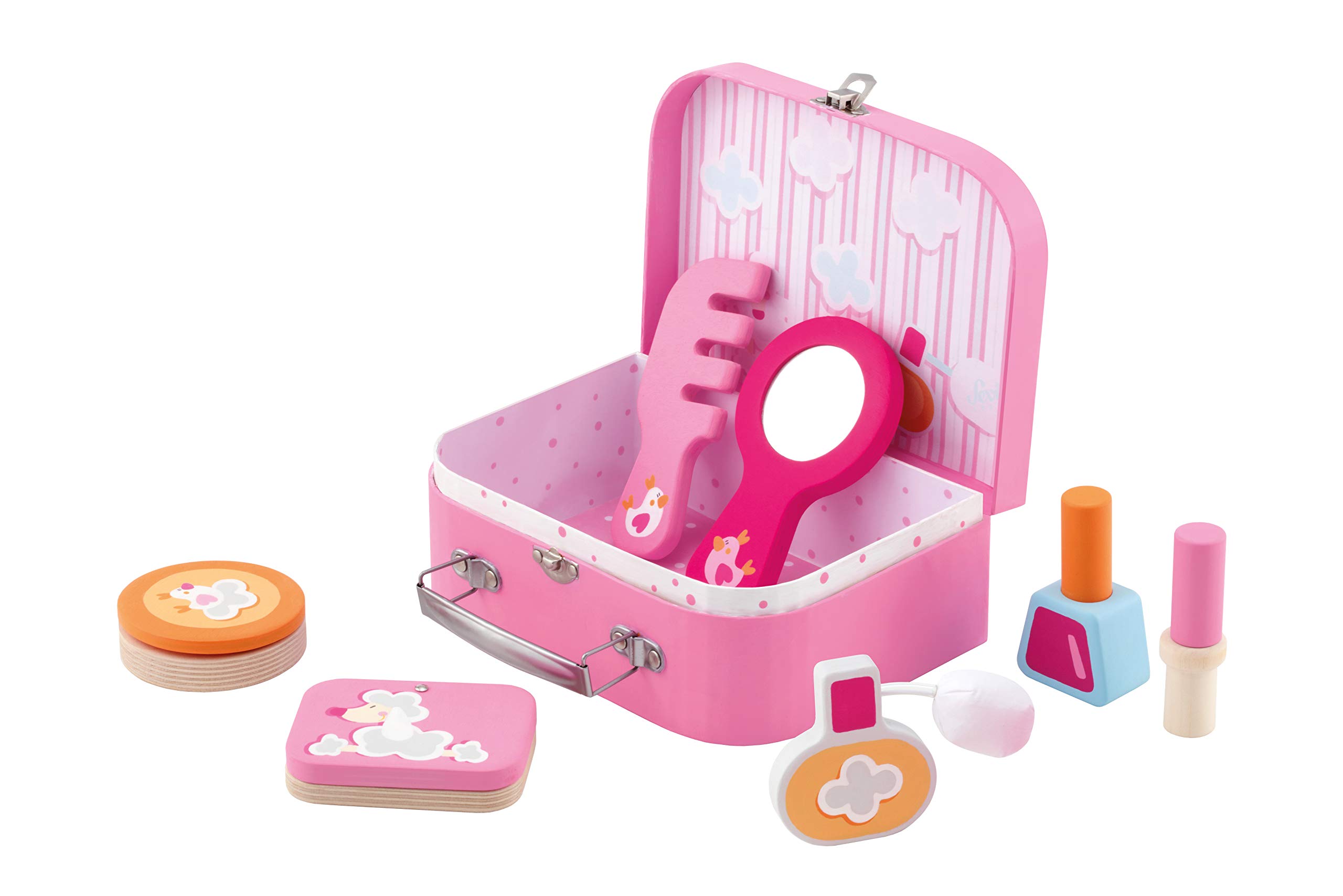 Trudi Beauty set (7 pz) by Sevi | Giochi in legno bambina. Set trucco giocattolo per travestimenti | 20x17x8cm | Giochi di imitazione | modello 83073