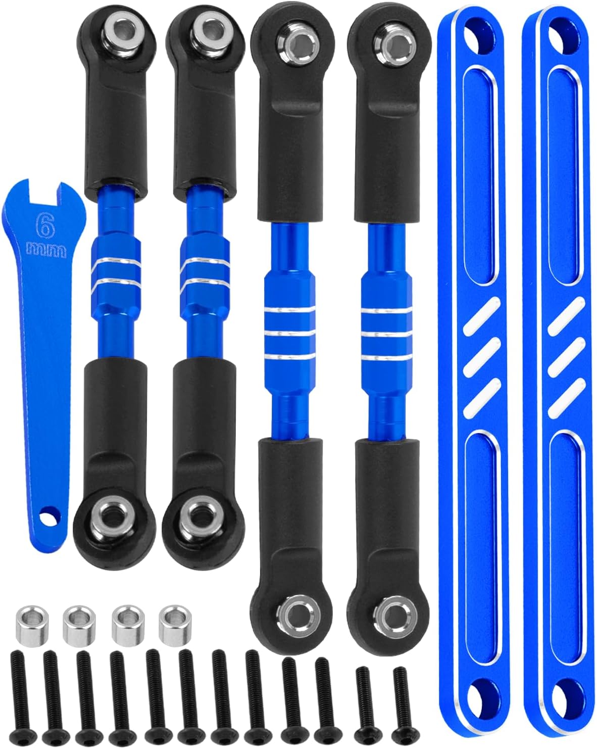 RC Turnbuckles Camber Links Upgrades Part for 1/10 ECX 2WD Series RC Car,Alloy Adjustable Turnbuckle for Ruckus/Axe/Brutus/Circuit/AMP MT/AMP DB/AMP Crush/Torment,Titanium