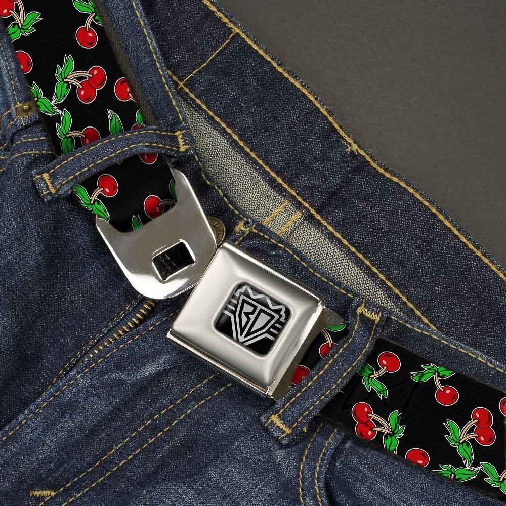 Buckle-Down Unisex-Adult's Seatbelt Belt Cherries XL, Scattered Black, 1.5