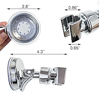 Vista 6 de BlingKingdom 2 soportes ajustables para cabezal de ducha, soportes de montaje de ducha sin taladro, clips extraíbles para cabezal de ducha de mano