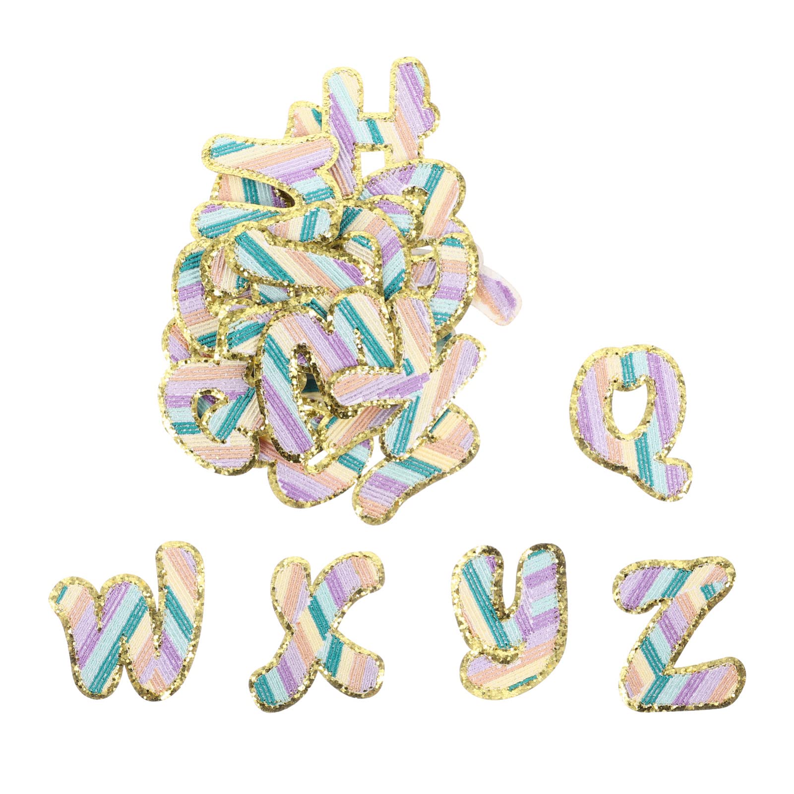 Housoutil 4 Set Toppe Termoadesive Alfabeto Da Patches Decorativi Per Riparazione Abbigliamento E Fai Da Te Per Vestiti E Accessori 26 Pezzi*4