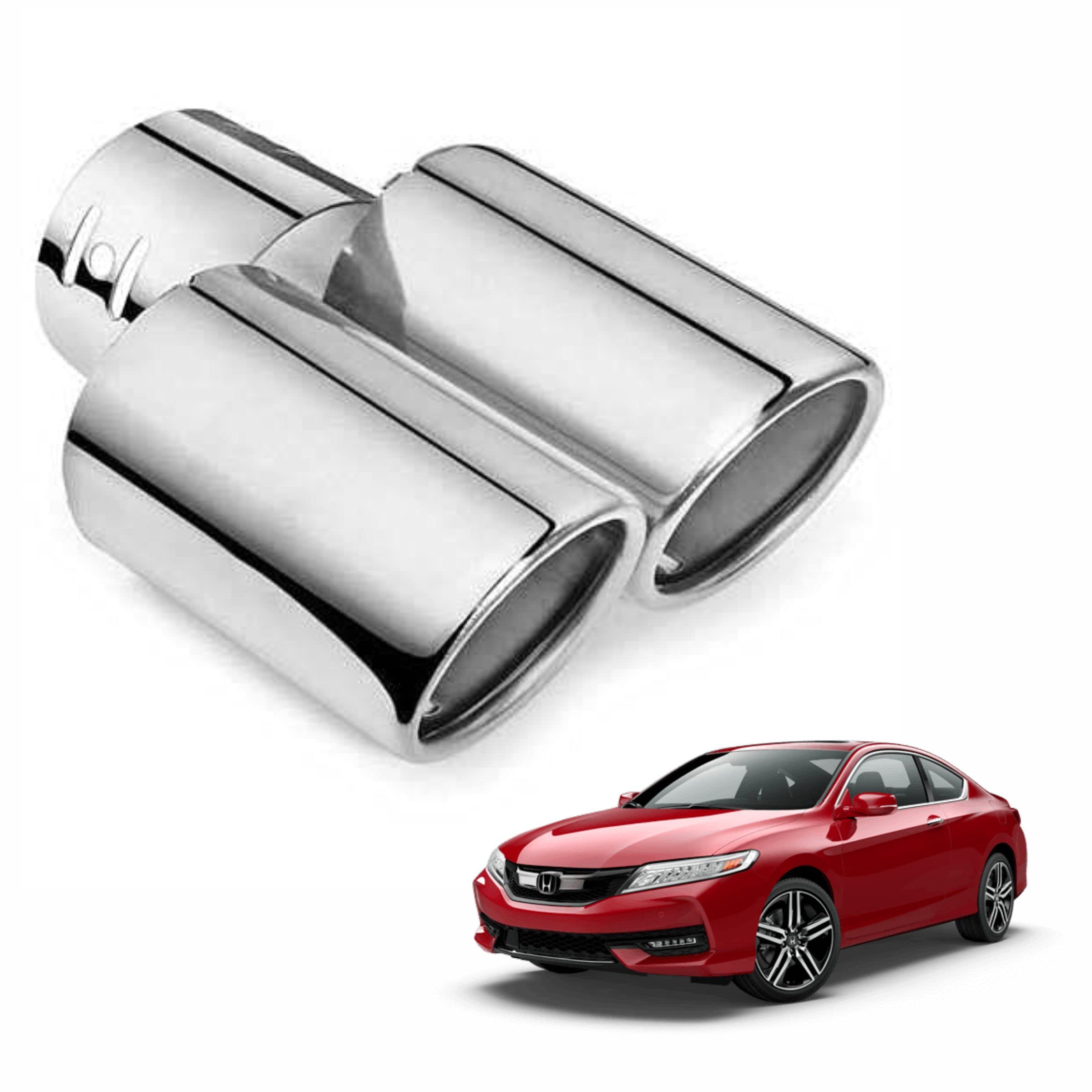 dual silencer exhaust tip pipe rustproof stainless steel muffler tail end outlet 1pcs for honda accord