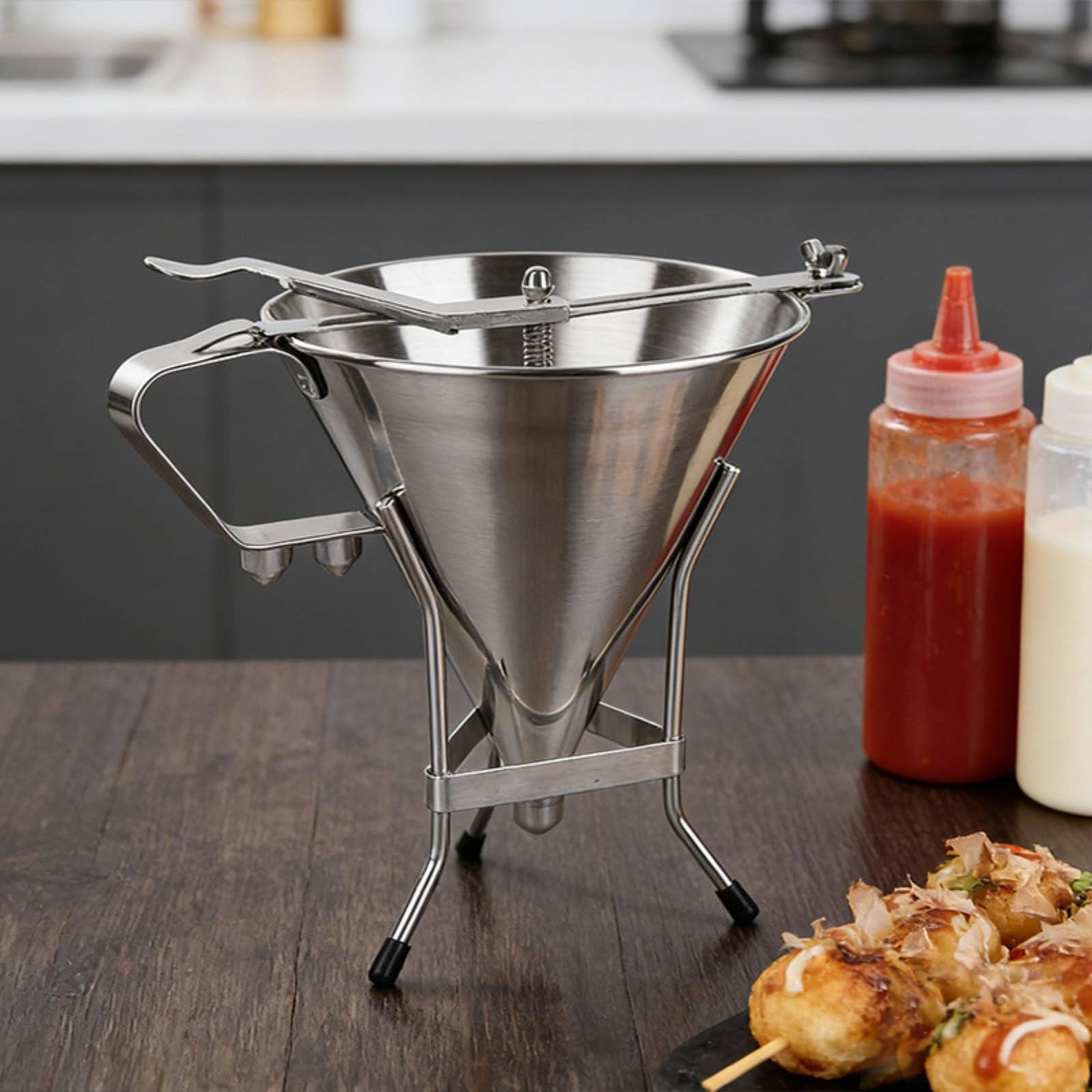 Dispenser Pastella Acciaio Inox Dosaggio Preciso Versatore Impasto