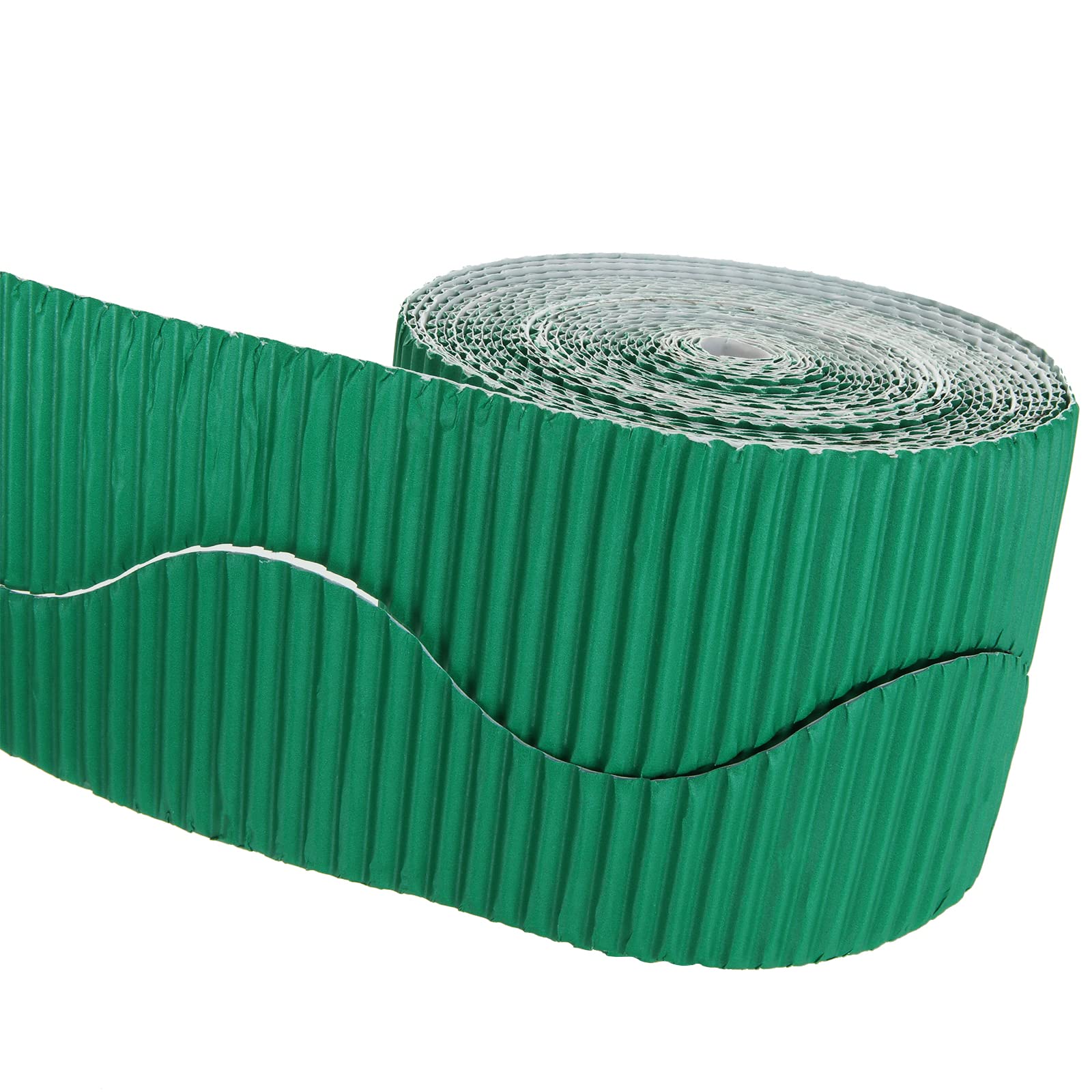 3 Rotoli Bordo Smerlato Per Bacheche Scolastiche 30m X 7,6cm - Linea Ondulata Bianco/Nera Con Punti Di Colla - Decorazione Aula - 4