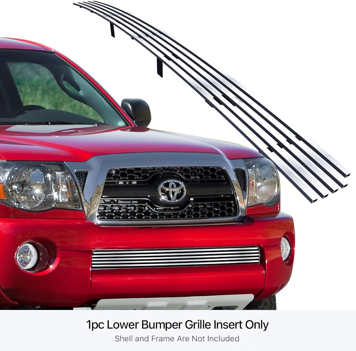 APS T85461A Polished Aluminum Billet Grille Replacement for select Toyota Tacoma Models