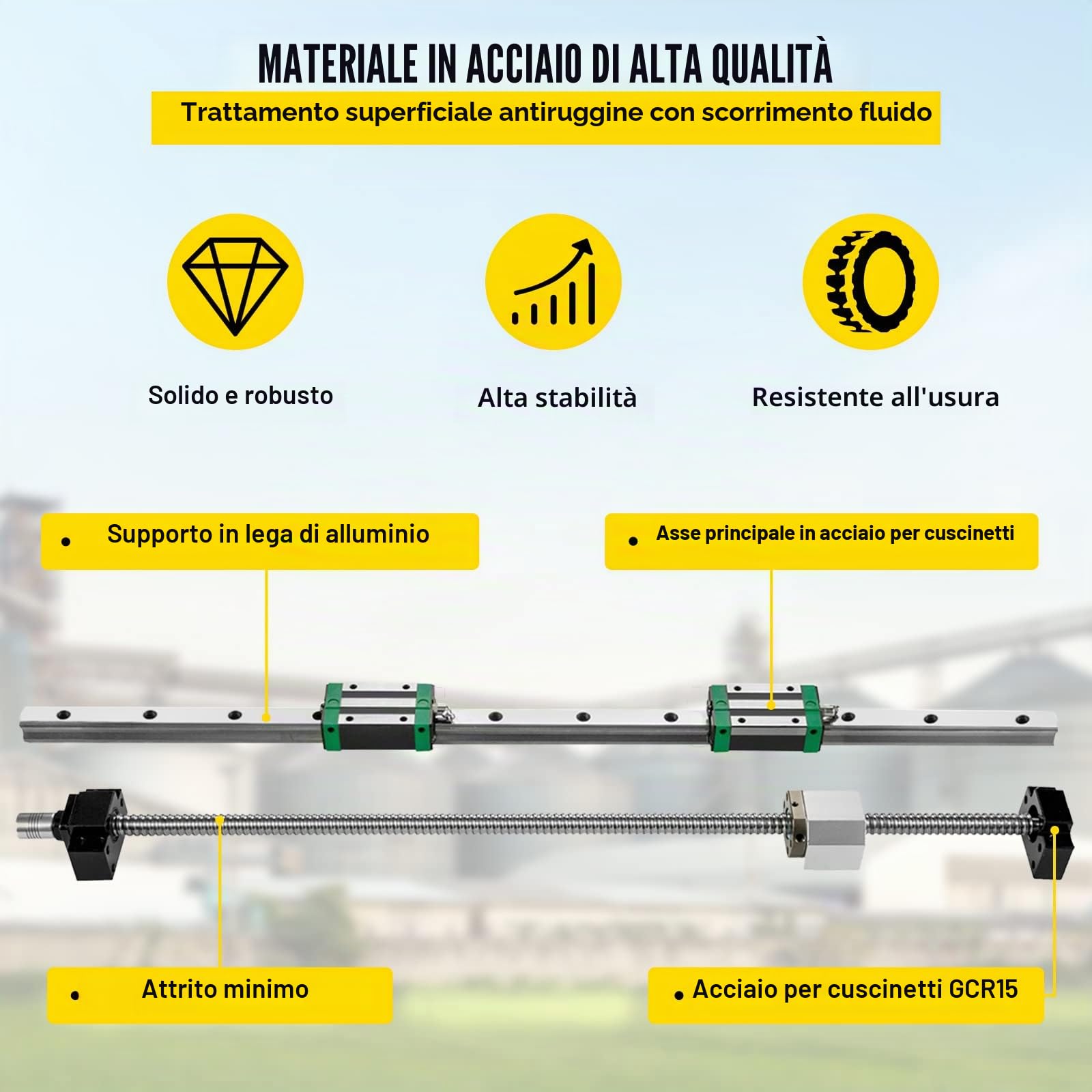 VEVOR Guida di Scorrimento Lineare HGR20-1000mm per Kit CNC