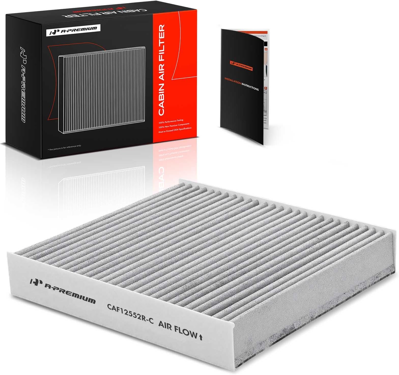 A-Premium Cabin Air Filter with Activated Carbon Compatible with Nissan Altima 2019-2023 & Infiniti QX60 2022-2023, QX50 2019-2023, QX55 2022-2023, Replace# 272776CA1A, 272775NA1A