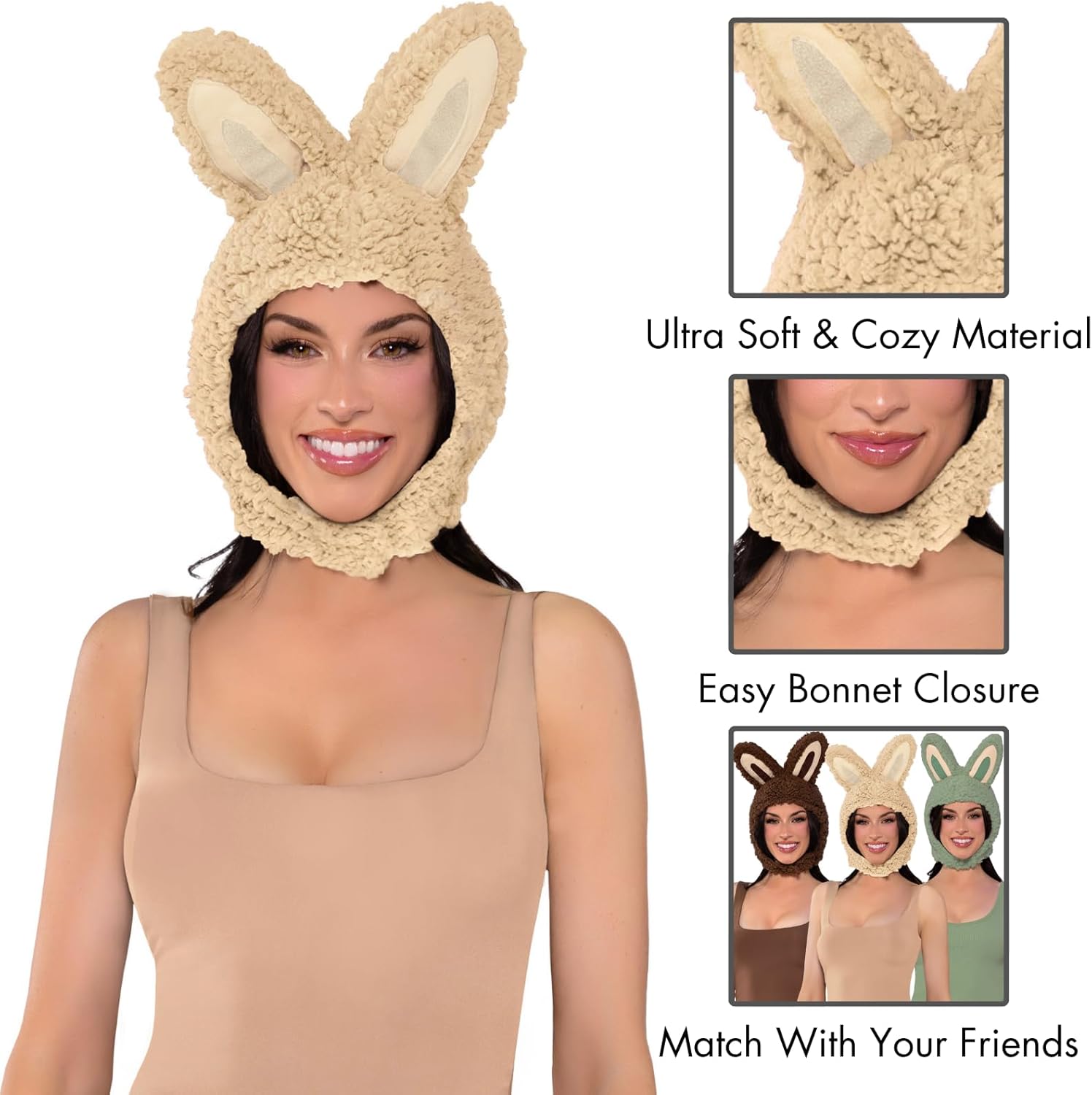 Leg Avenue Women's Halloween Costumes for Women Cute Bunny Monster Hood Animal Ears Bonnet - Image 4