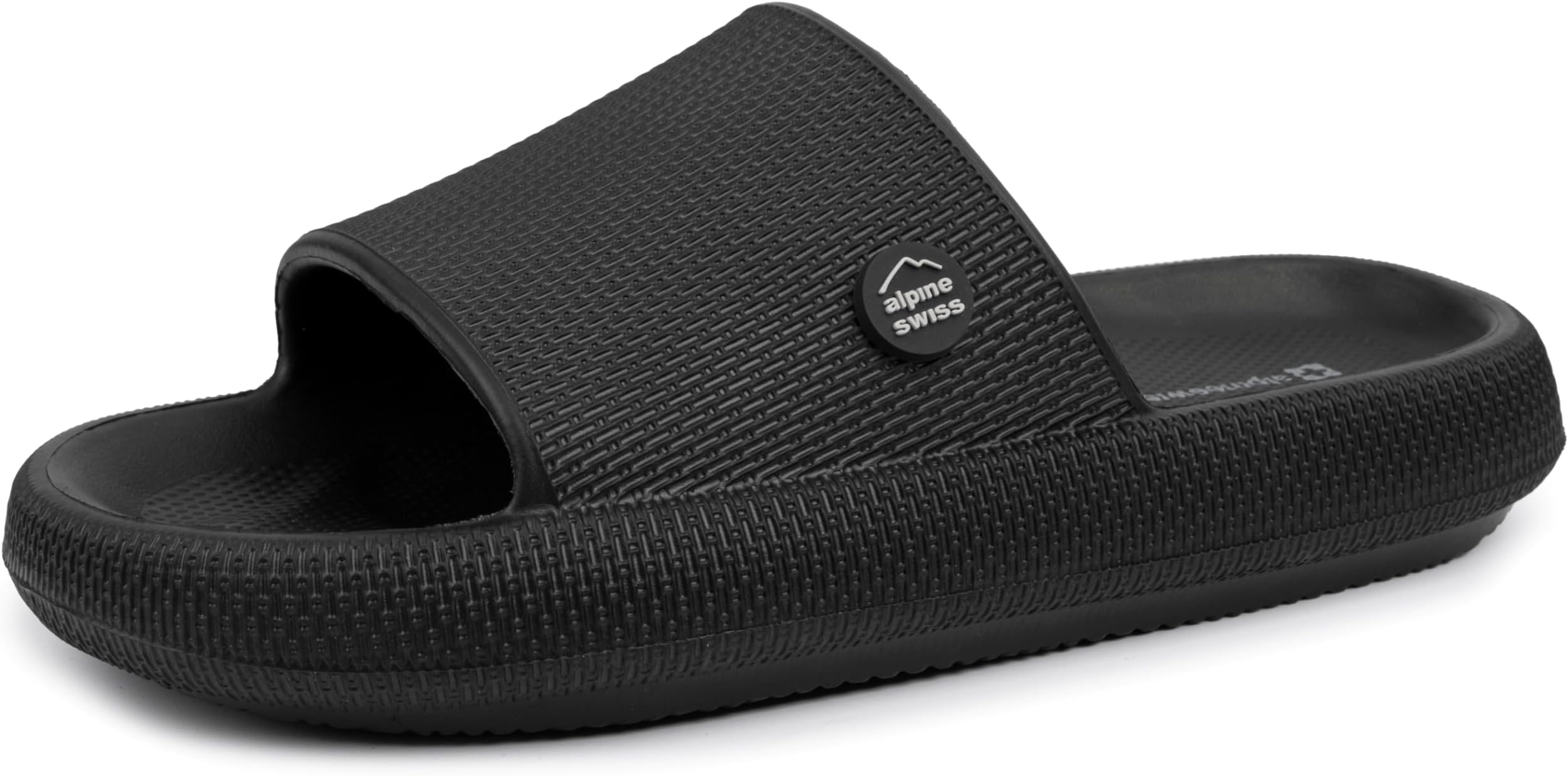 - Omar Mens Slides Pillow Slippers for Men Ultra Cushioned Cloud Slides Waterproof Lightweight Sandals Quick Drying Non Slip Shower Shoes