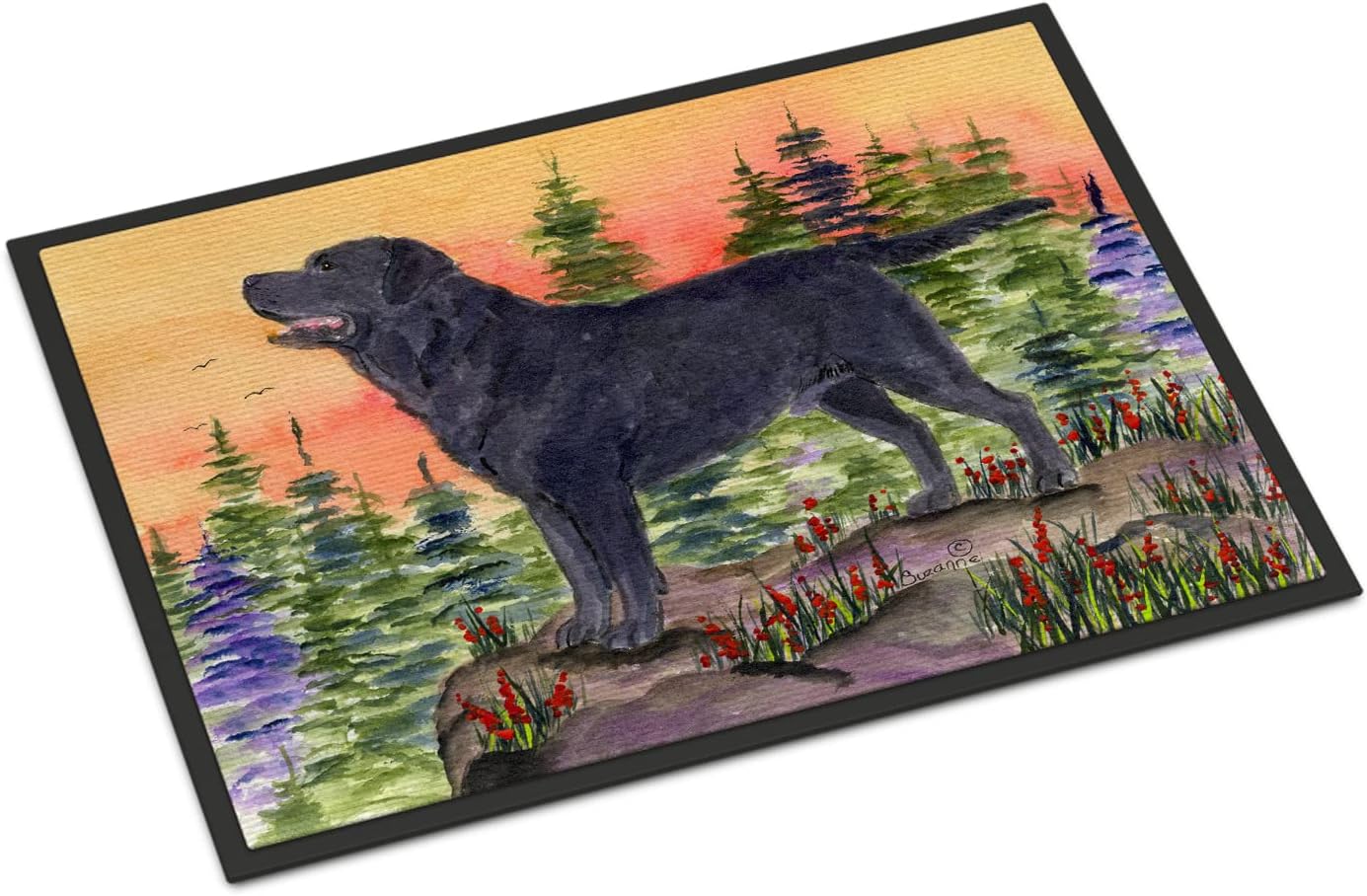 Caroline's Treasures SS8624JMAT Labrador Doormat 24x36 Front Door Mat Indoor Outdoor Rugs for Entryway, Non Slip Washable Low Pile, 24H X 36W