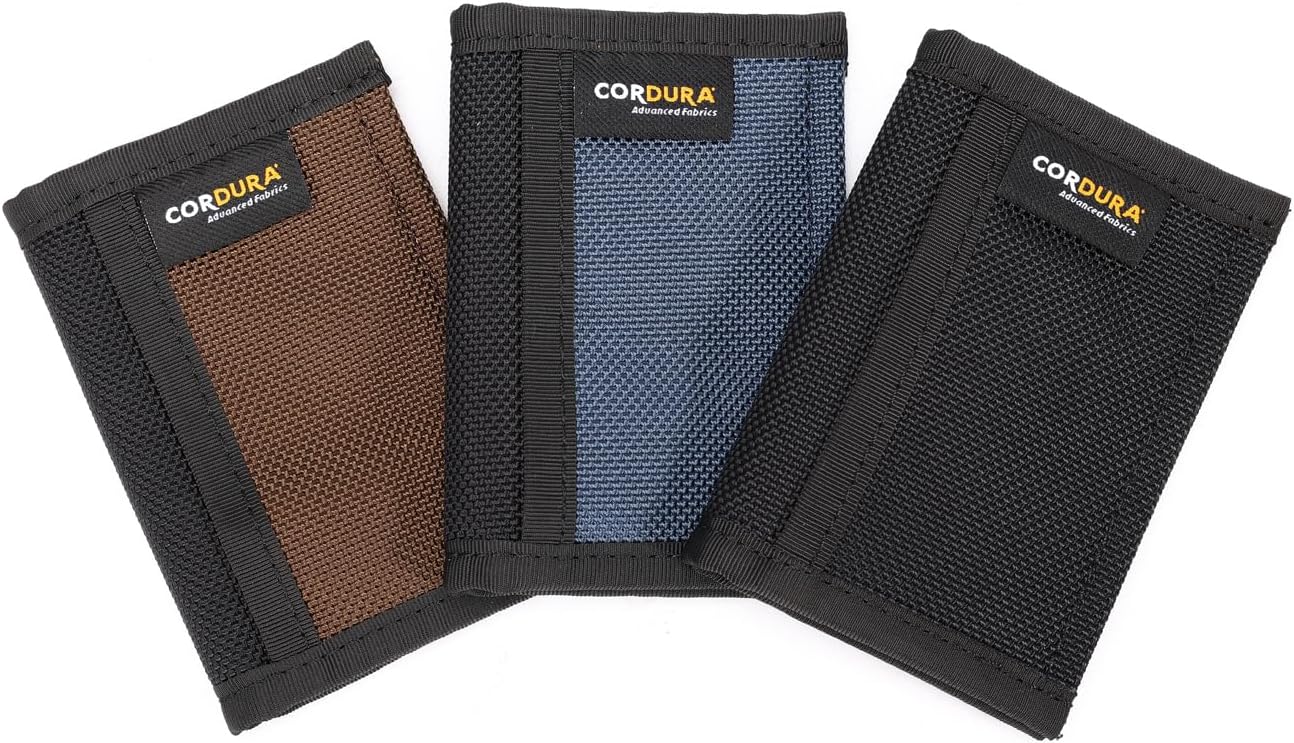 Magnetic Slim Capacity Card Holder RFID Blocking Wallet Holds 6 to 8 Cards 4 Slot Design Made with Cordura 1680D Nylon Durable Minimalist(black)