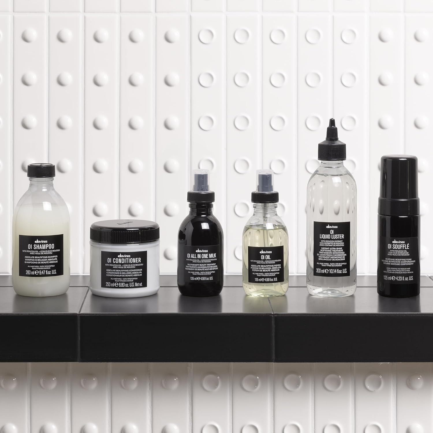 Davines OI Soufflé Perfect for Fine Hair, Liquid-to-Foam Leave-In For Fuller and Shinier Hair Feeling Silky and Soft