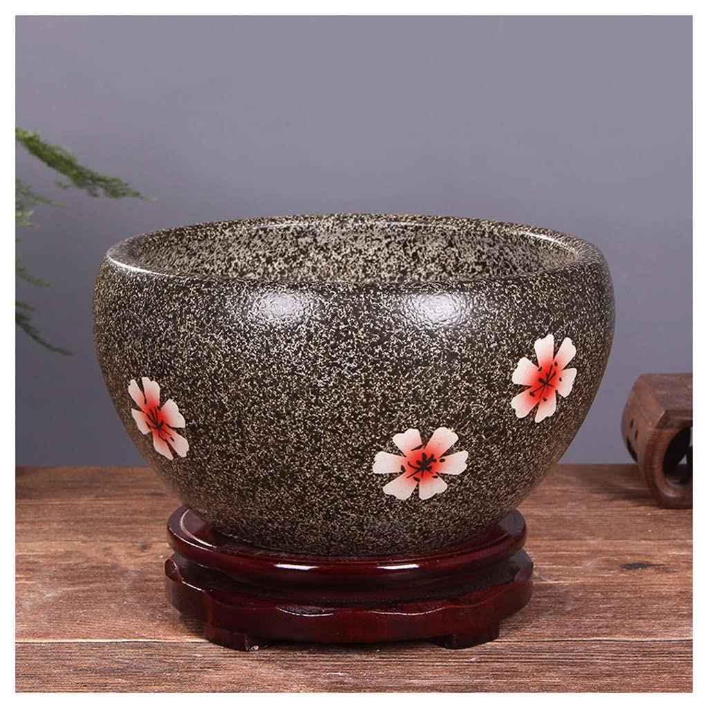 Pot pour plantes d'intérieur en céramique TUSUOD style bol étanche décoratif
