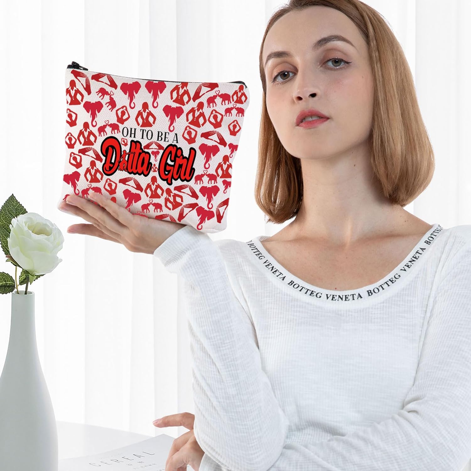 G2TUP Elephant Sorority Makeup Bag Oh To Be A Girl Cosmetic Pouch with Zippered Pocket for Women Girls (Oh To Be-new) - Image 5