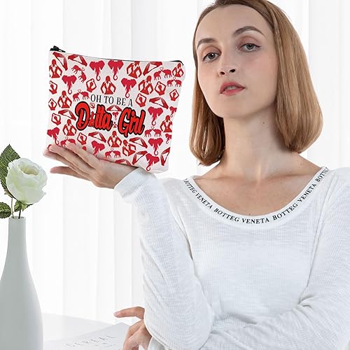 Miniatura 5 de G2TUP Elephant 1913 Sorority - Bolsa de maquillaje Oh To Be A Girl con bolsillo con cremallera para mujeres y niñas, Oh Ser nuevo, 4