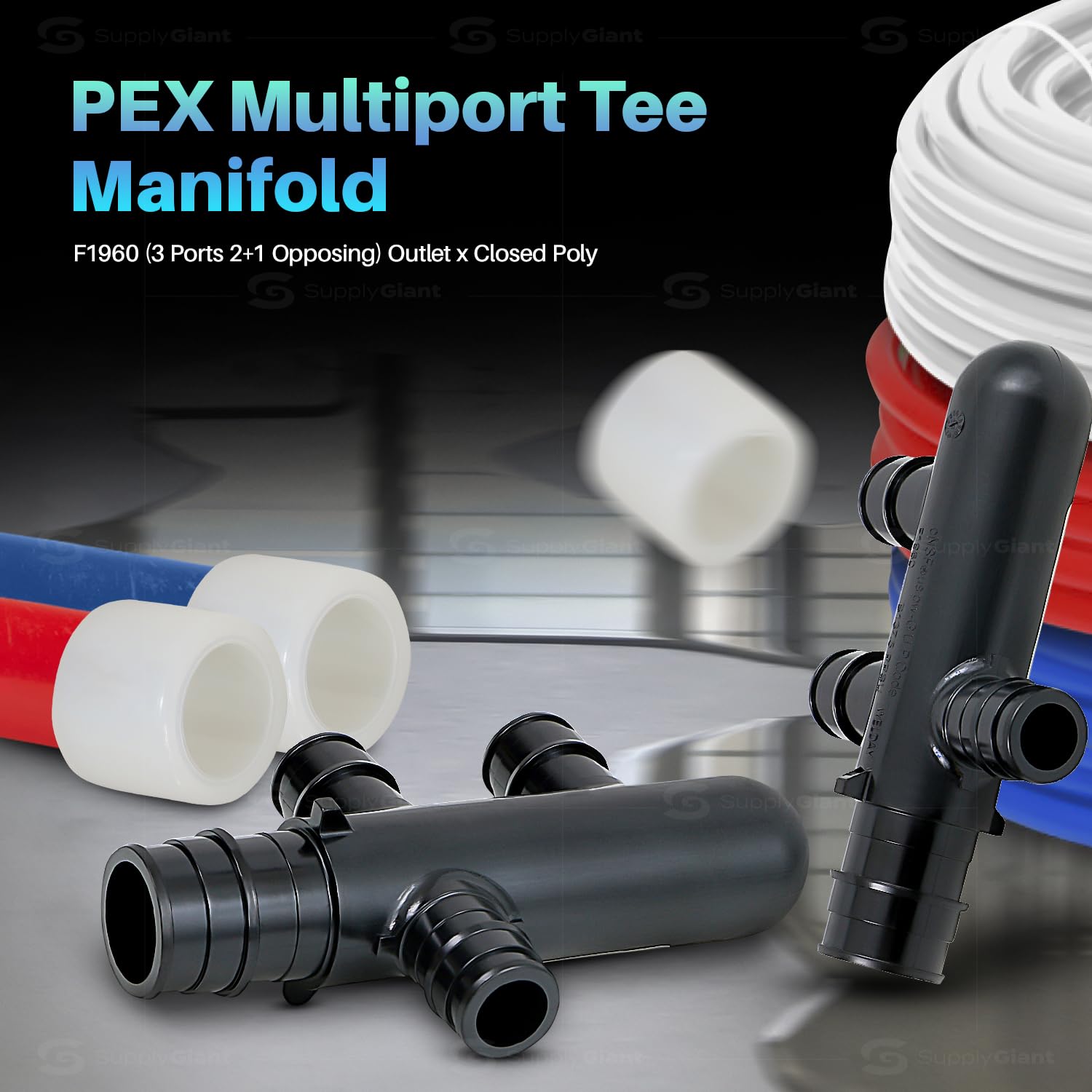 EFIELD Sans Plomb Collecteur (Manifold) EFIELD PPSU Pour Tuyauterie PEX-A - 3 Ports, Dimensions 3/4" X 1/2" - Sans Plomb Elecsprint Ex - Foto 8