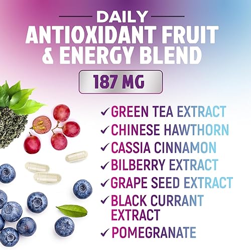 Vista 7 de Multivitamínico para mujeres con vitaminas A, B12, C, D, E, biotina, ácido fólico, zinc para energía y salud inmunológica, suplemento diario sin