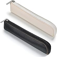 Molain PU Federmäppchen, 2 Stück Federmäppchen Klein, Tragbar Leder Federmäppchens Schmal Schöne Schreibwarentasche Reißverschlusstasche Für Stifte Bleistifte Marker Bürobedarf