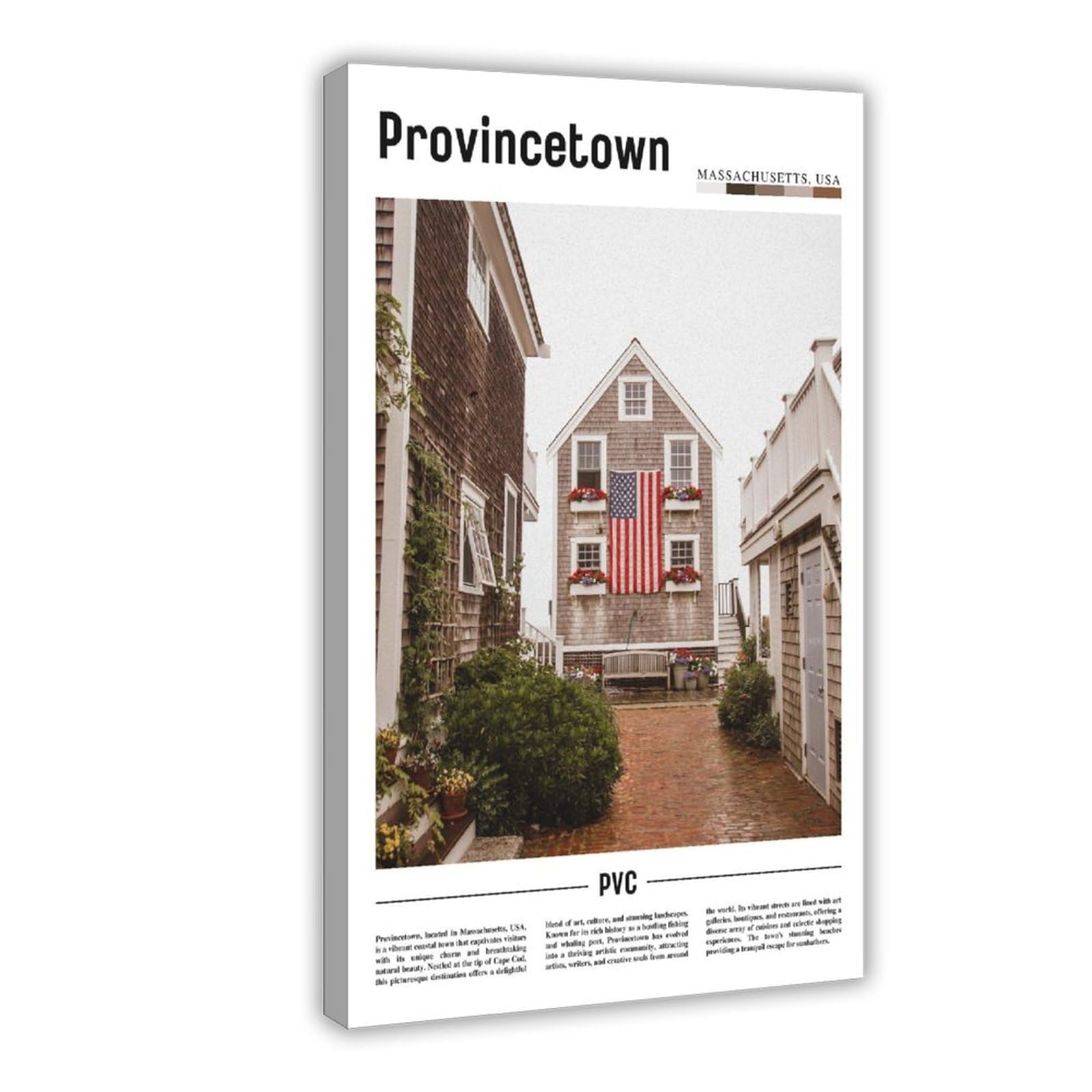 Wcyb Frame Provincetown Massachusetts Usa The United States Of America Scenery Travel Prints Posters Canvas Deco Paintings Wall Art For Office Living Room Hangab