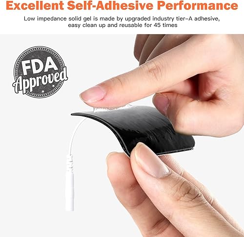 Miniatura 6 de Paquete de 24 almohadillas de repuesto TENS de 2 x 2 pulgadas que se reutilizan más de 45 veces, almohadillas autoadhesivas mejoradas compatibles