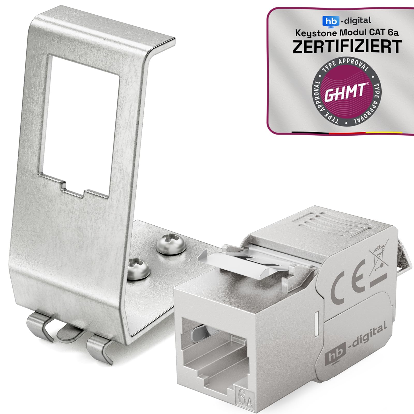 Module Keystone RJ45 CAT 8 HB-Digital - 40Gbit/s, 2000MHz, Blindé STP | Pour Réseau Haut Débit