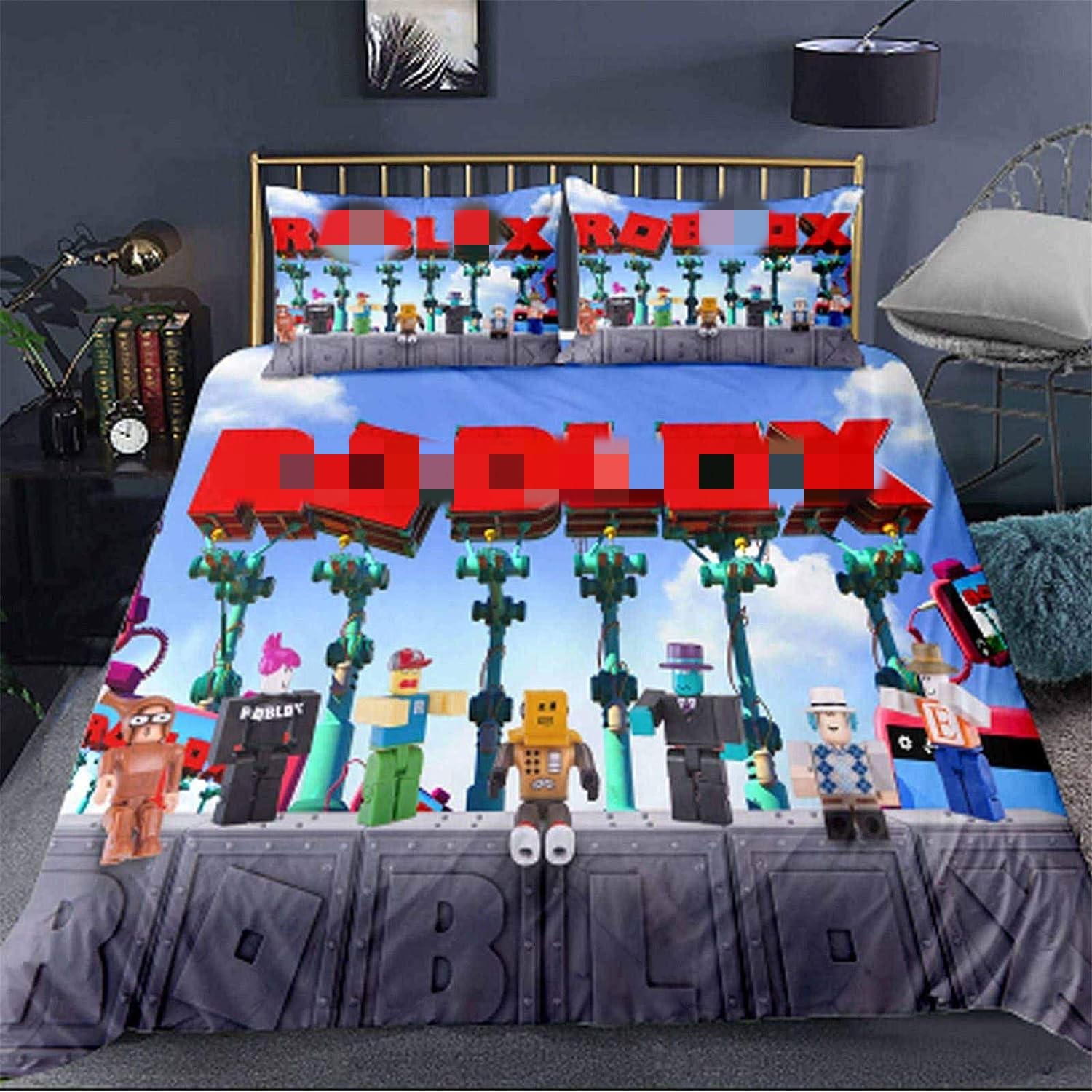 Fgolphd Bed Linen Set, Children's Bed Linen 3D Digital Print, Polyester, General for Adults and Children (13, Single 135 x 200 cm)