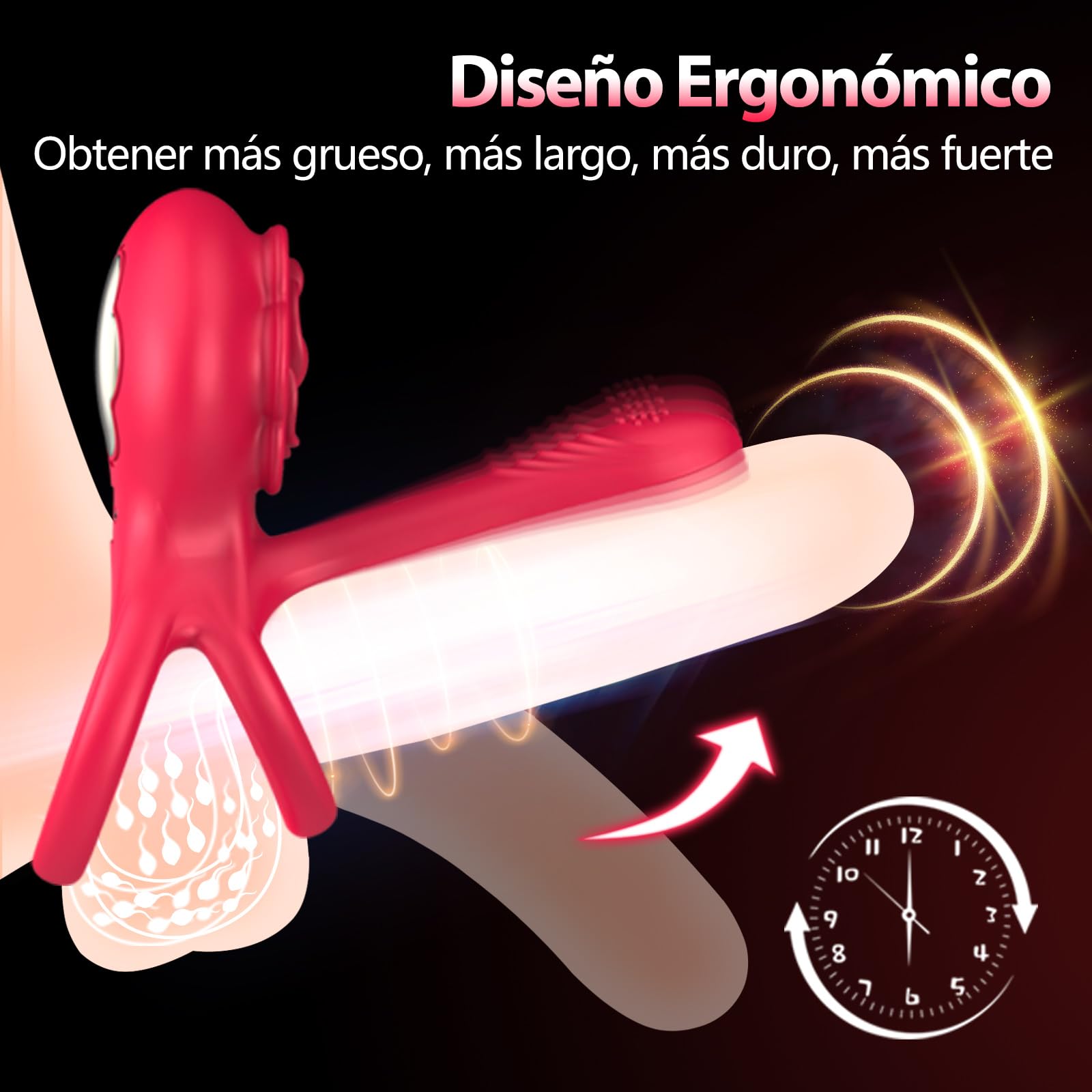 Anillo Vibradorador Pene Juguetes Sexuales - 3 en 1 Vibradorador Hombre Juguetes Eróticos para Pareja Sexuales 10 Modos AnilloVibrador con 6 Anillo Pene Masculino Juguete Sexuale para Hombre Sex Toys