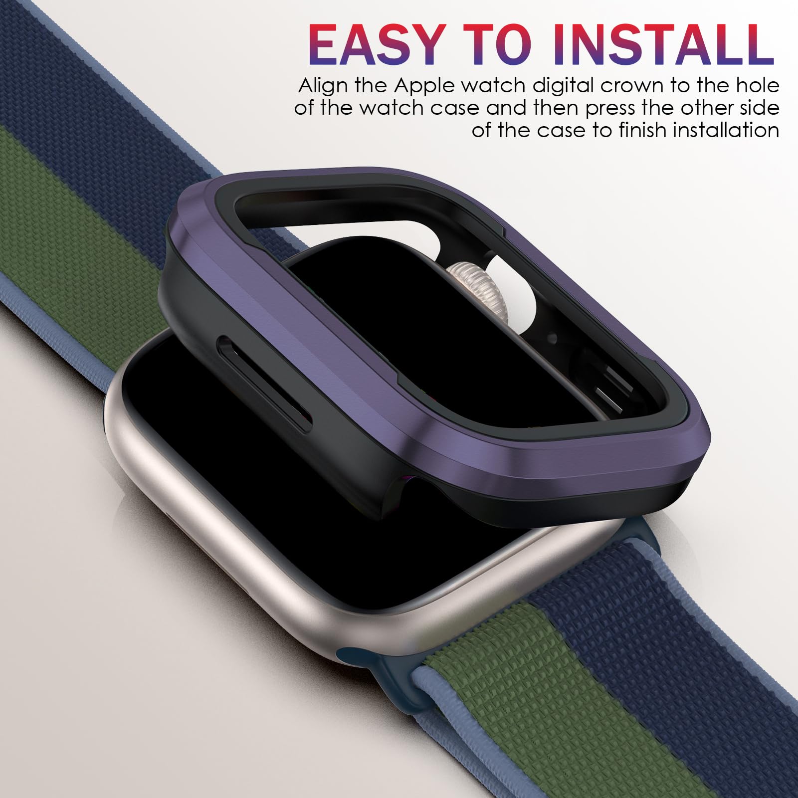 Amazon.com: Matte Metal Case Fit for Apple Watch Series 10 