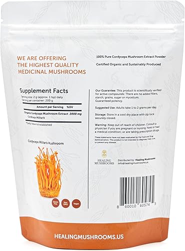 Miniatura 2 de CORDYCEPS Extracto de hongos en polvo (7.05 oz)