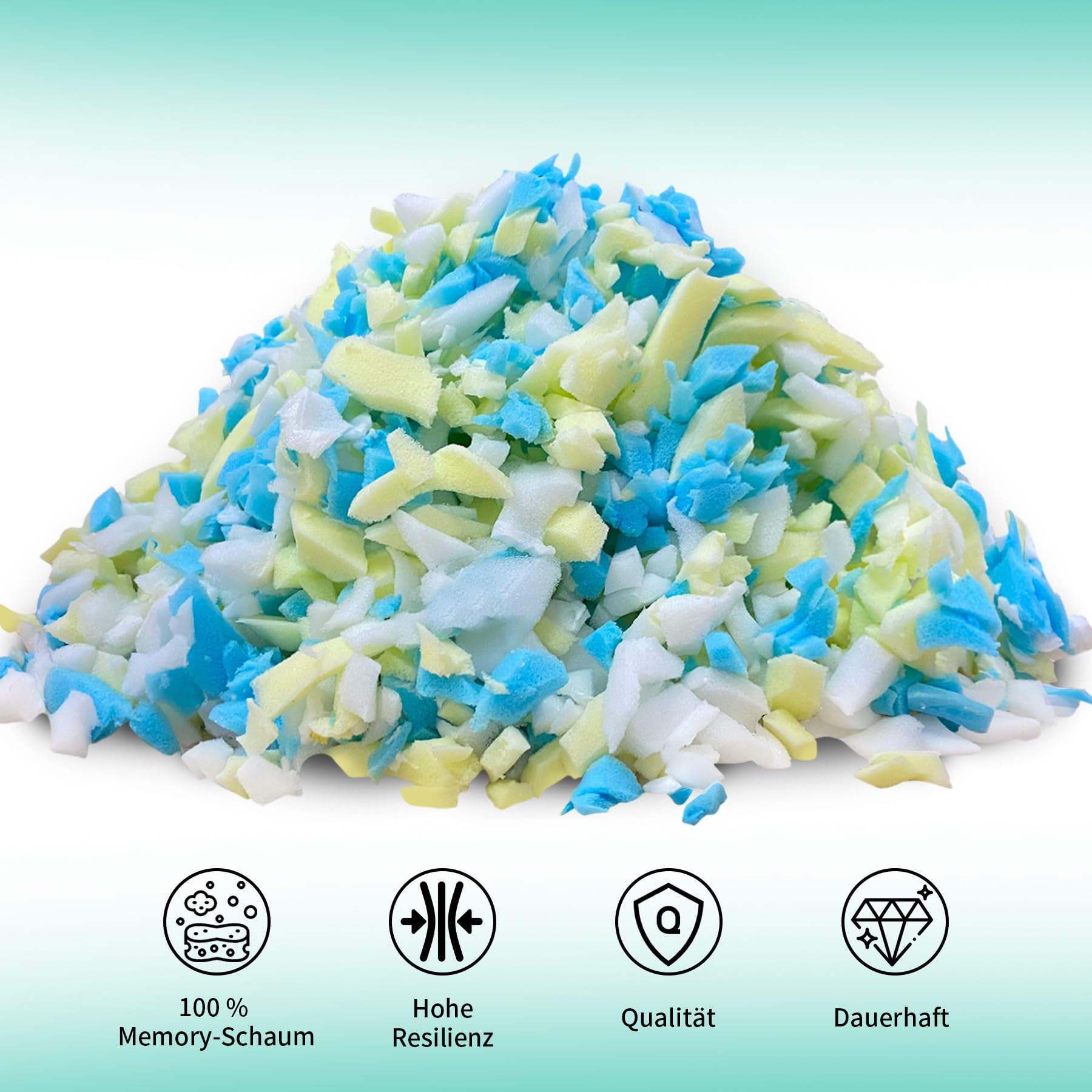 6.6kg Memory Foam-Füllung für Sitzsäcke, Hinzufügen von Gelpartikeln, gemütlich und weich, ideal zum Füllen von Sitzsäcken für Kinder, Kissen, Hundebetten, Sofakissen