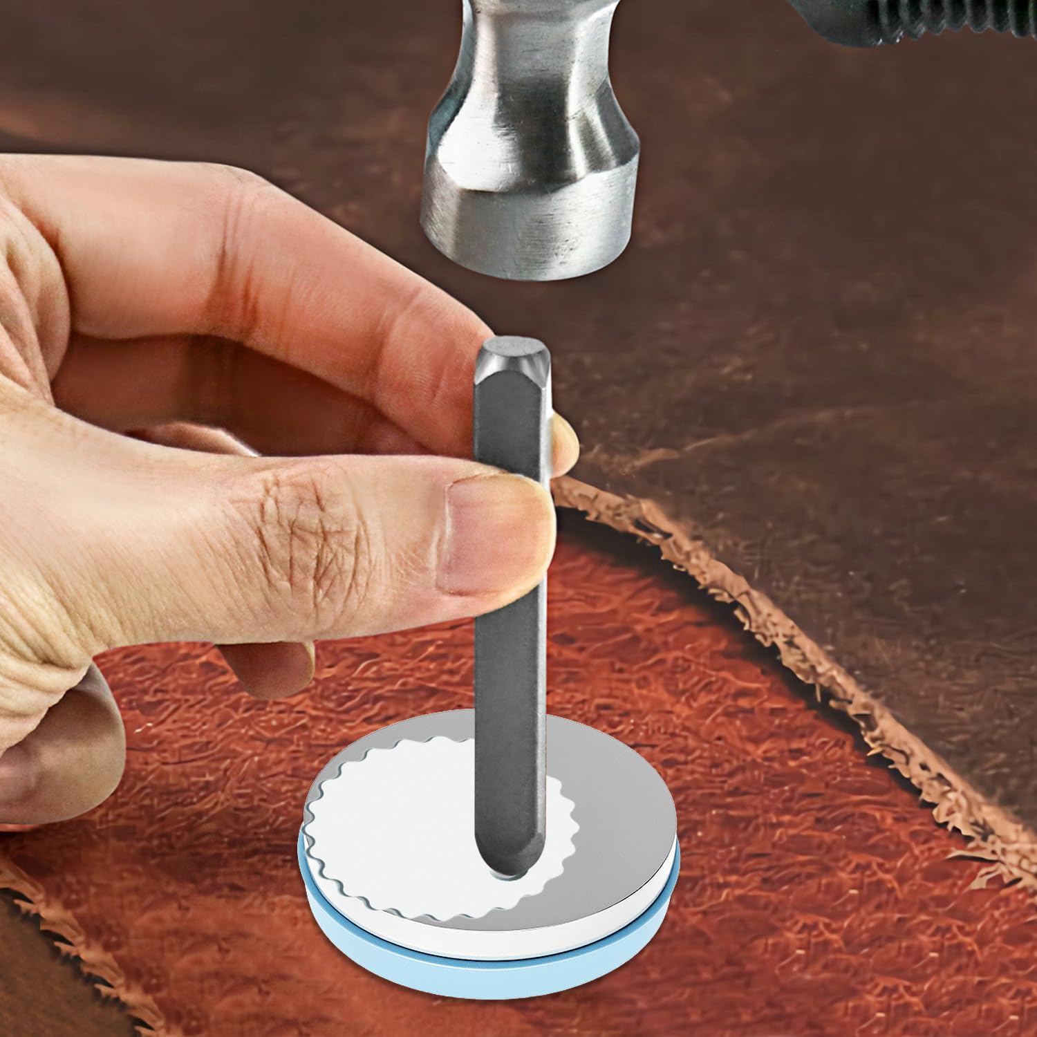 QWORK® Stahlwerk Amboss, 7.6cm Metallarbeitsamboss mit Gummipolsterbasis, für Metallarbeiten und Bastelarbeiten