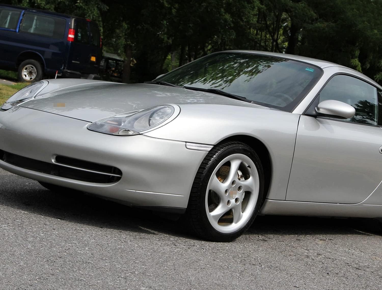 iJDMTOY Euro Semi-Clear Lens Amber Full LED Sequential Blink Front Side Marker Light Kit Compatible With Porsche 911 Carrera 996 986, Powered by 60-SMD LED, Replace OEM Amber or Clear Sidemarker