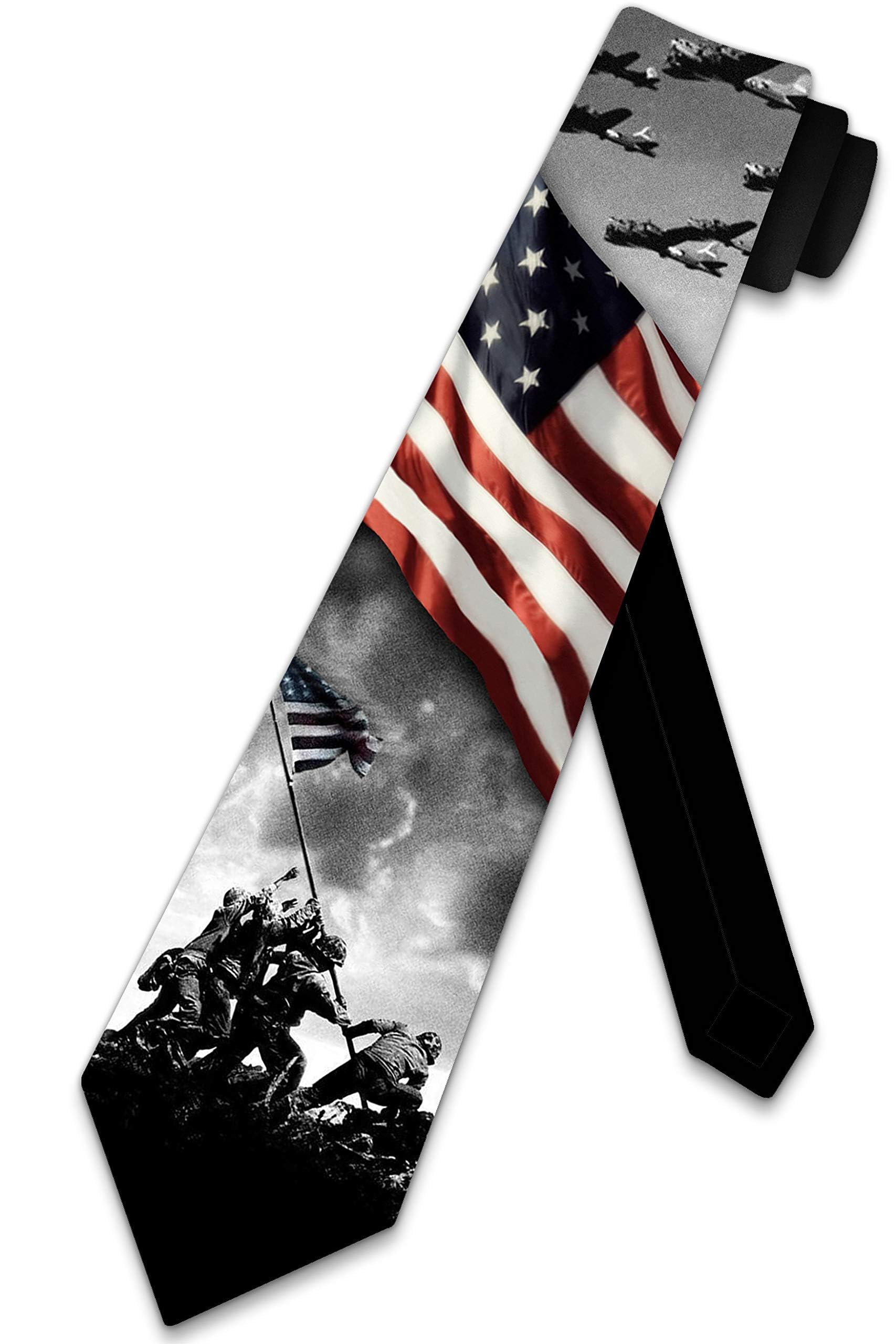 Flag Ties Mens World War II Patriotic Necktie