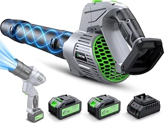 Electric Leaf Blower Cordless, 900,000 RPM, 2 x 4.0Ah Batteries & Charger, Handheld Leaf Blowers for Lawn Care, 5 Speed Mode, Portable Lightweight Grass Blower for Yard, Patio & Outdoor Use - Amazon product rated Grade A