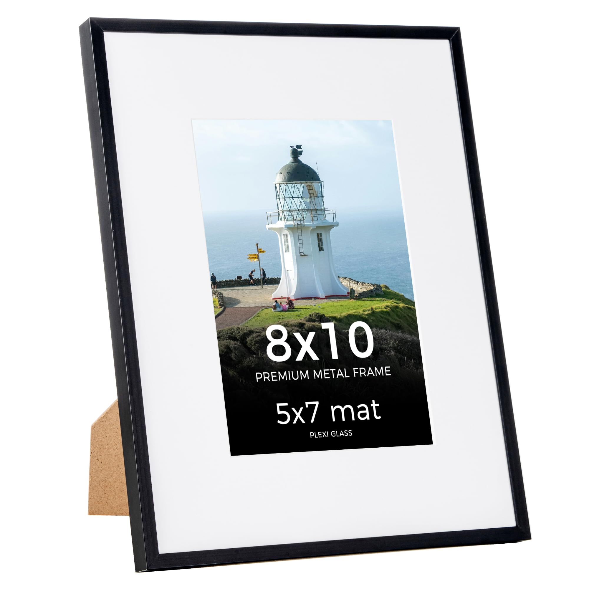 8x10 Photo Frame, 8x10 inch Picture Frames with Mount for 5x7 inch Frame, Metal Frame with Plexiglass Window, Versatile Poster Frame for Home, Gallery Wall Mount Display, Black โ image 1