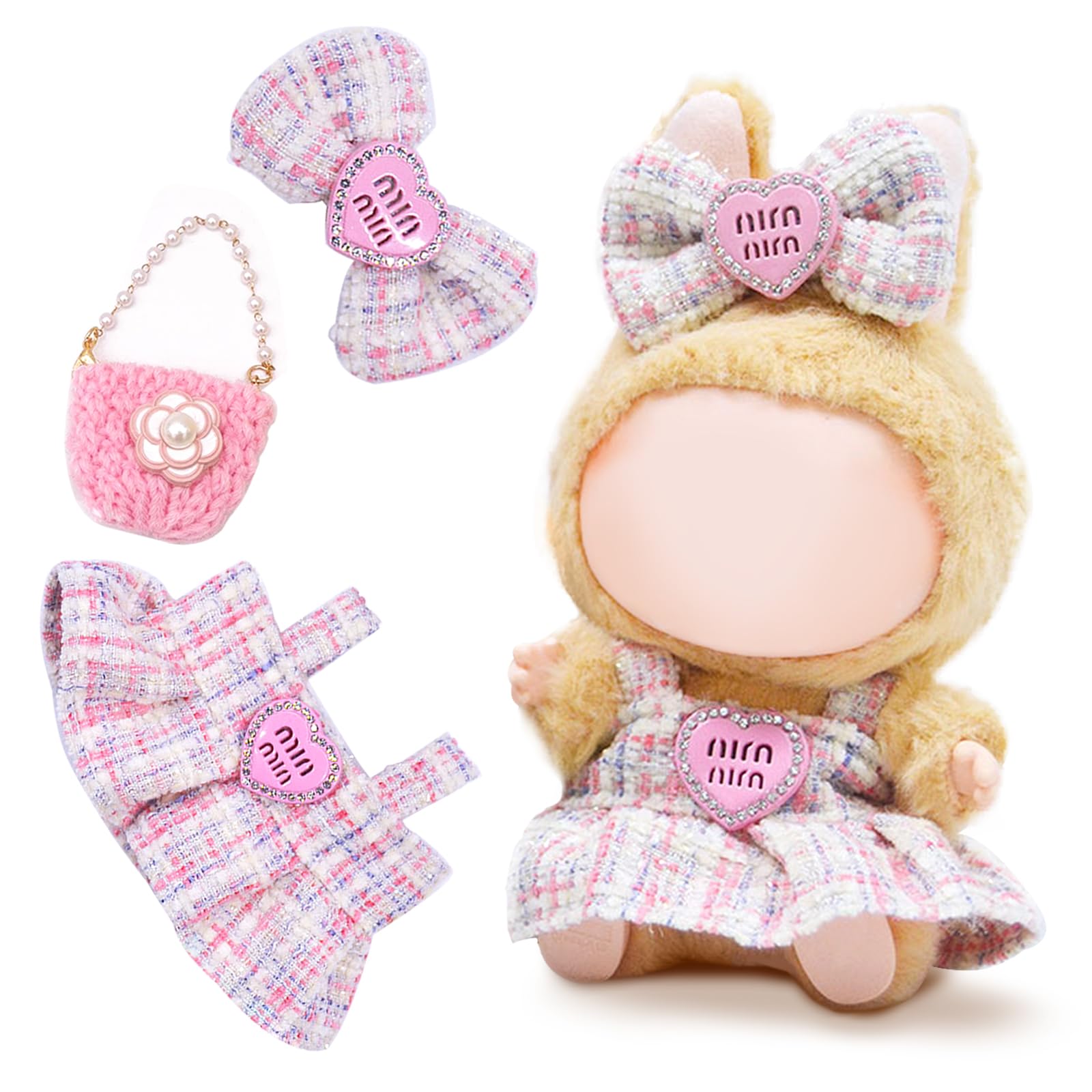 Rolcheleego 3 Pcs Doll Clothes Compatible with 17cm Dolls