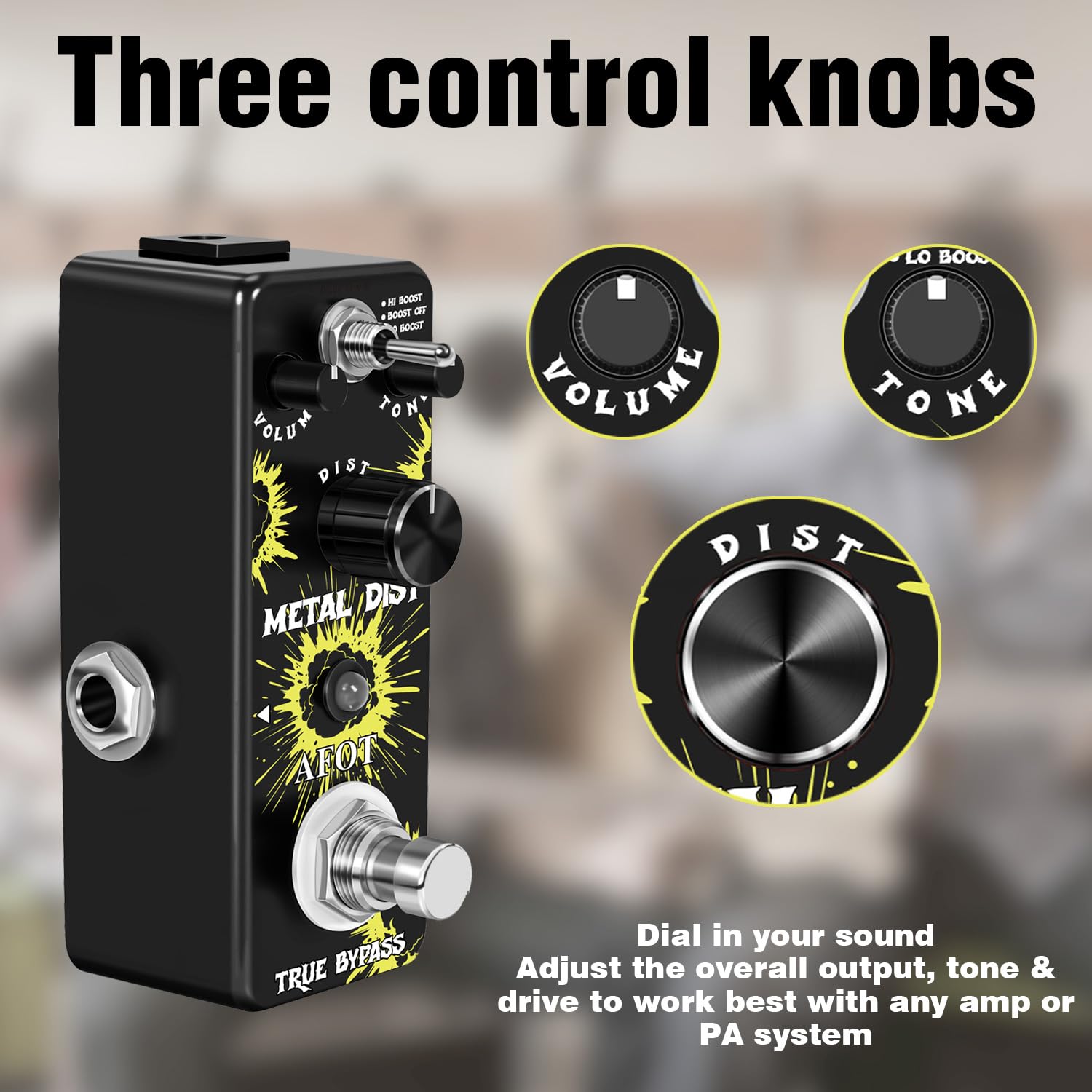 Vintage Distortion Pedal Metal Distortion Pedal 3 