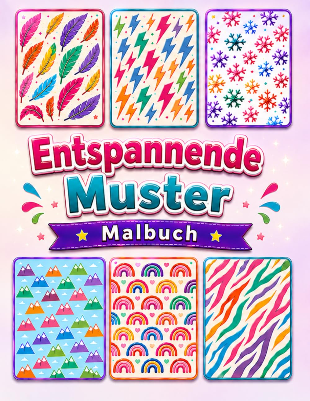 Entspannende Muster Malbuch: Einfache und beruhigende Designs zur Entspannung und zum Stressabbau