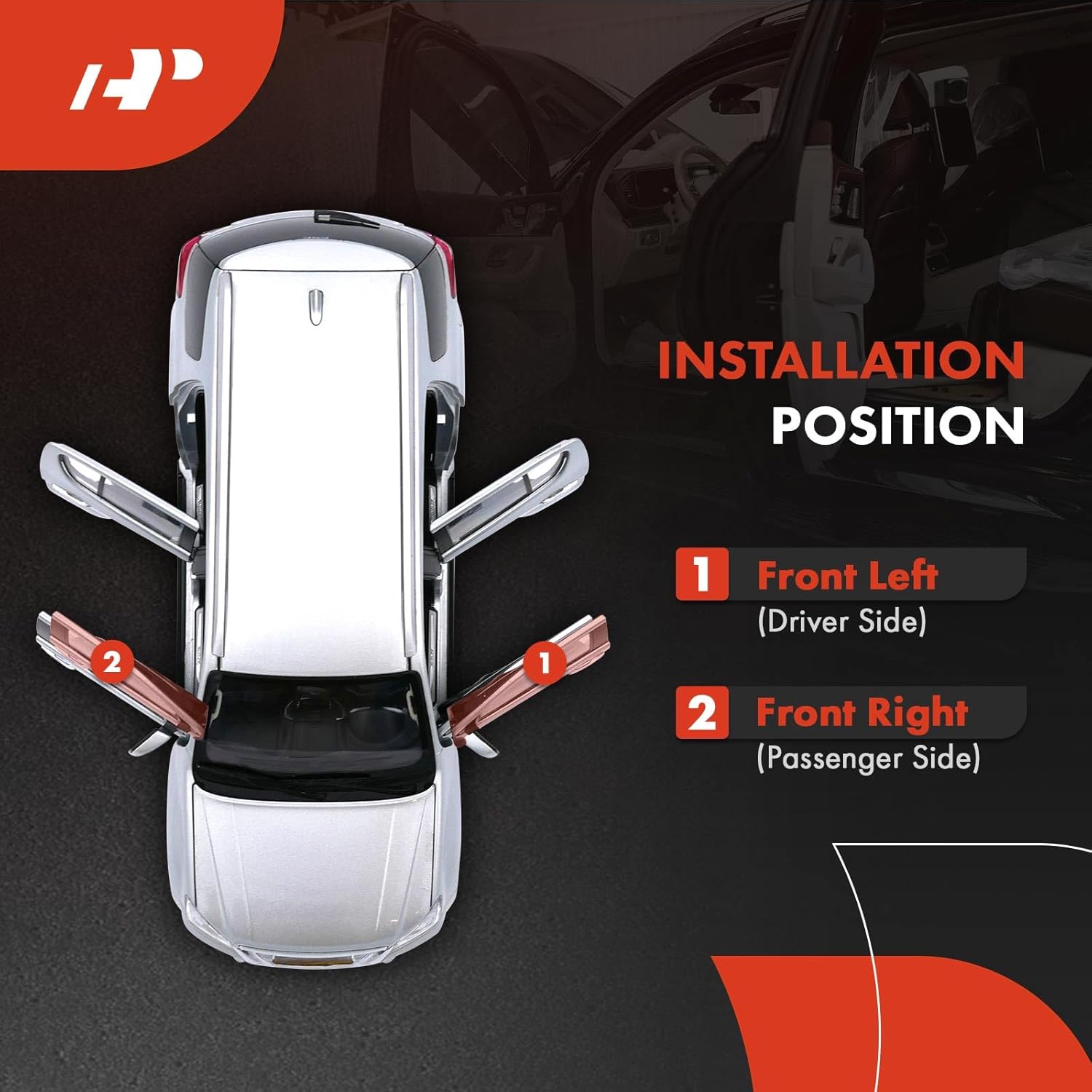 A-Premium Front Left or Right Door Check Compatible with Mercedes-Benz E300, E320, E420, E500, 400E, 300E, 260E, 190E, 190D, 300CE, 300D, 300SD, 300SDL, 300SE, 300SEL, 300TD, 300TE
